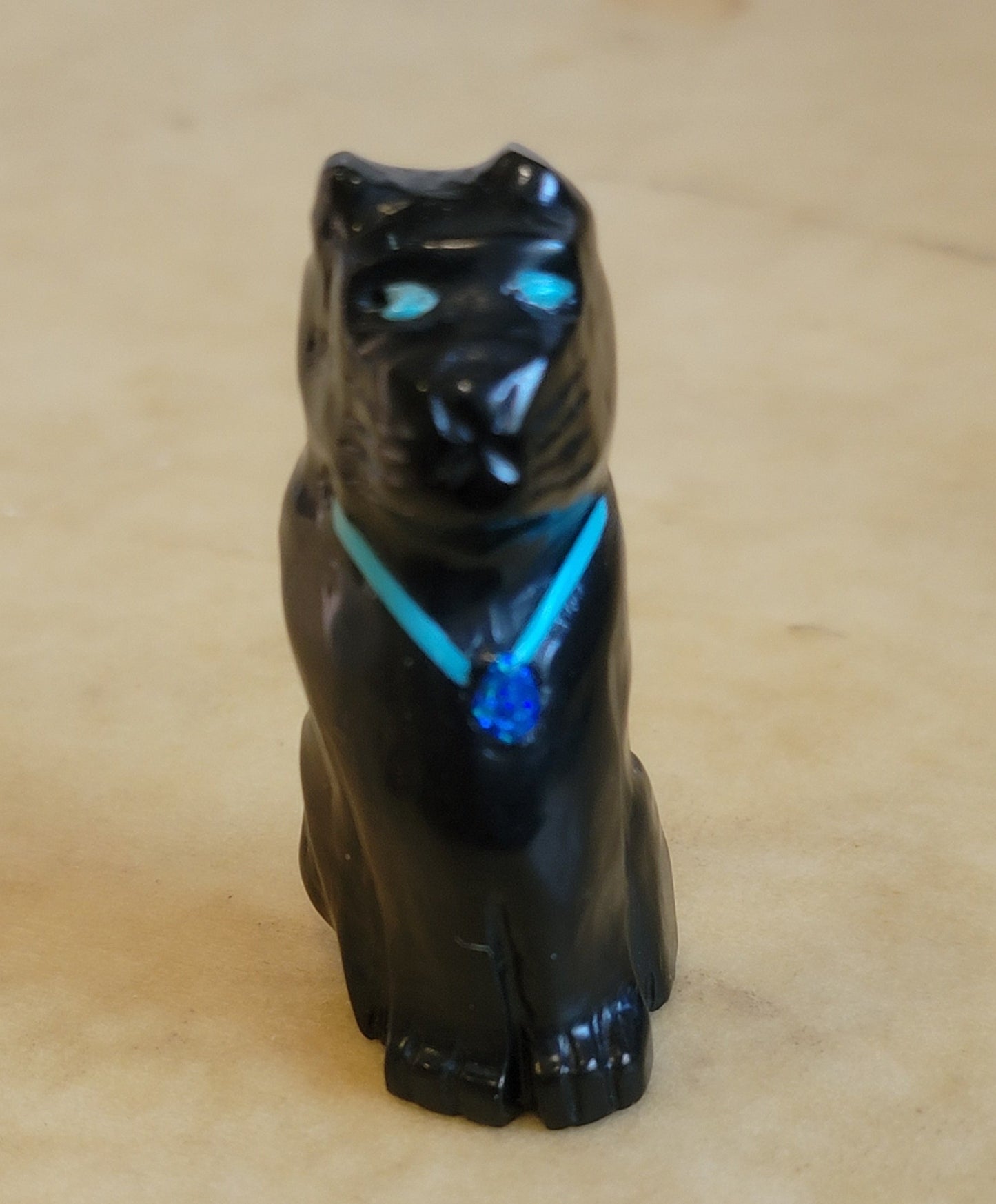 Kitty Cat w/Fancy Collar Zuni Fetish