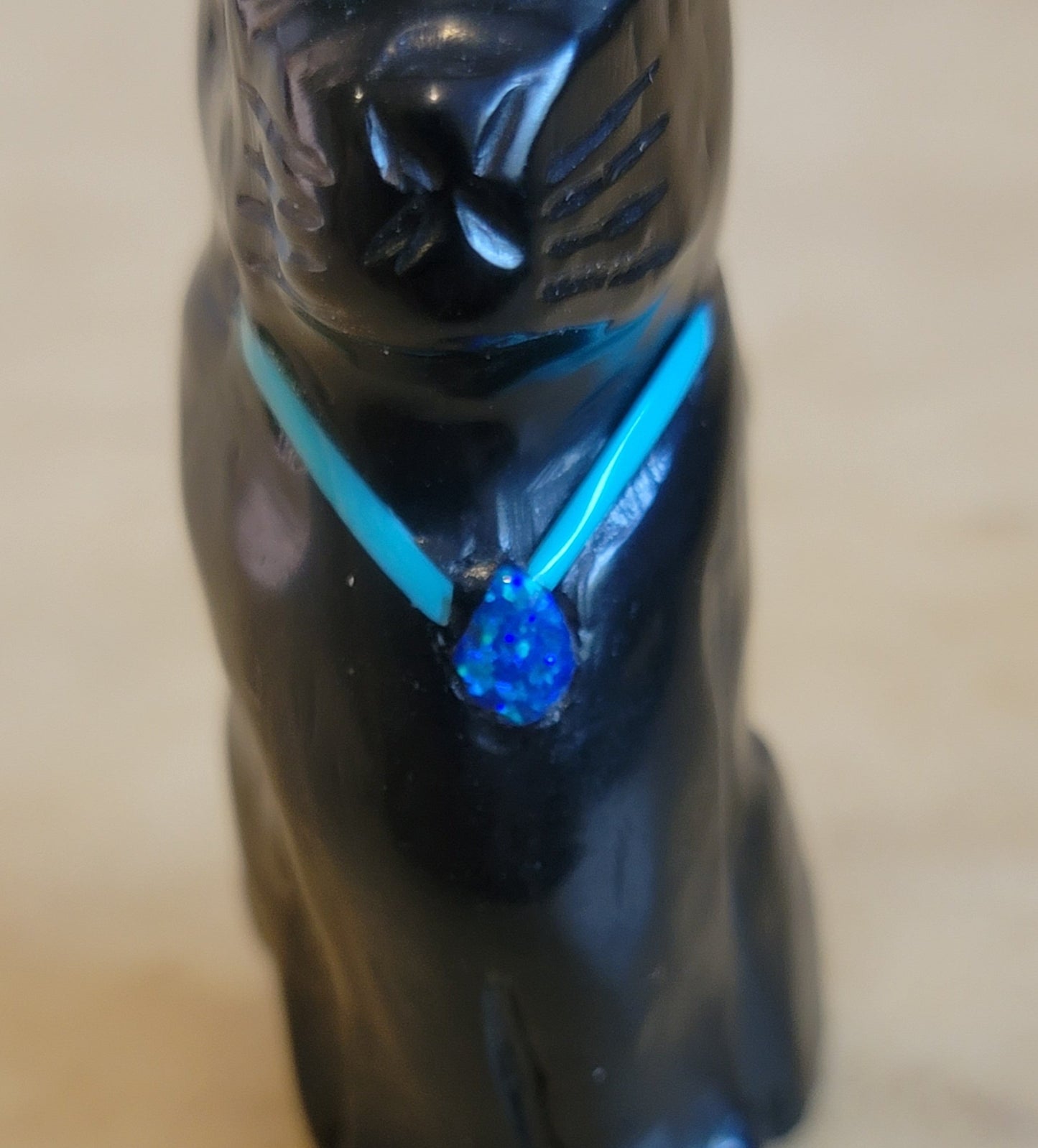 Kitty Cat w/Fancy Collar Zuni Fetish