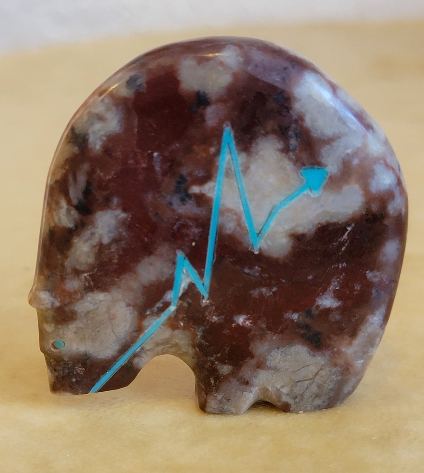 Stewart Quandelacy Classic Jasper Medicine Bear Zuni Fetish