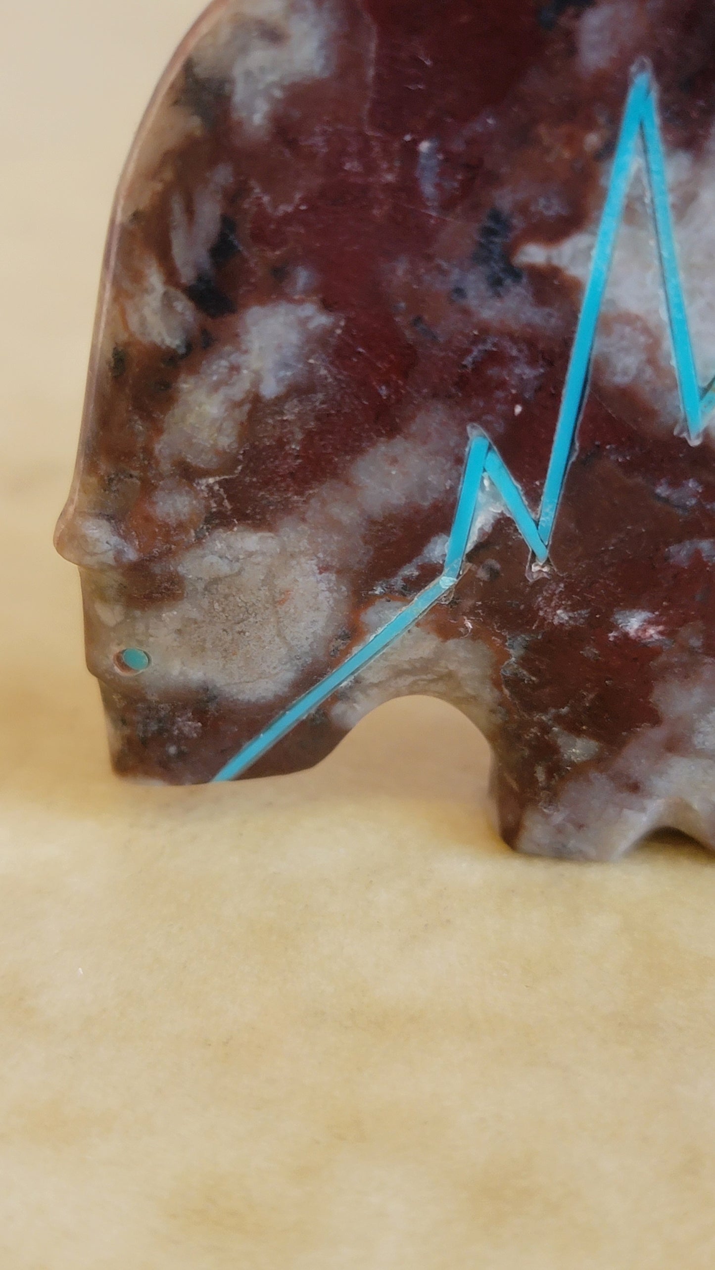 Stewart Quandelacy Classic Jasper Medicine Bear Zuni Fetish