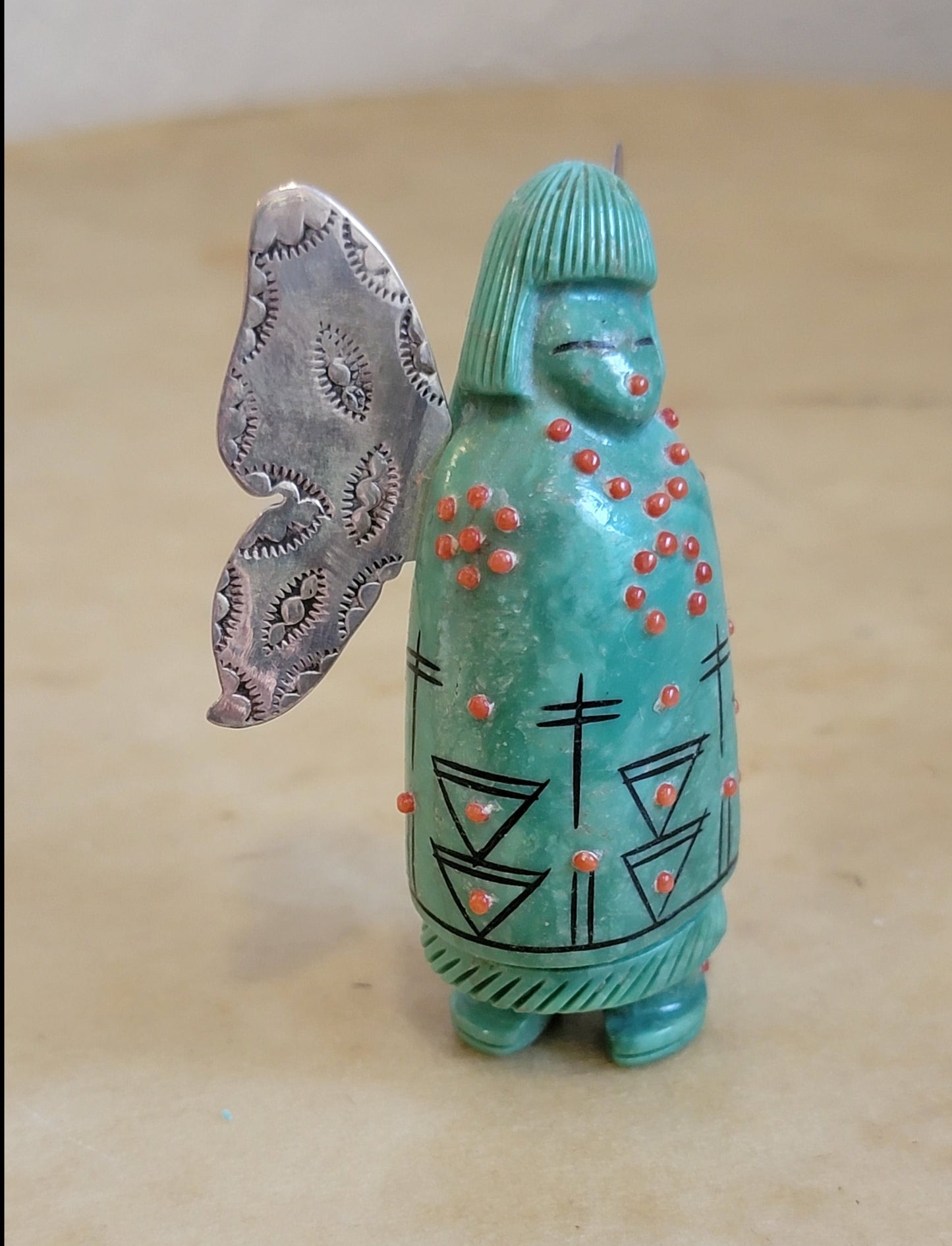 Claudia Peina Silver Winged Butterfly Maiden Zuni Fetish