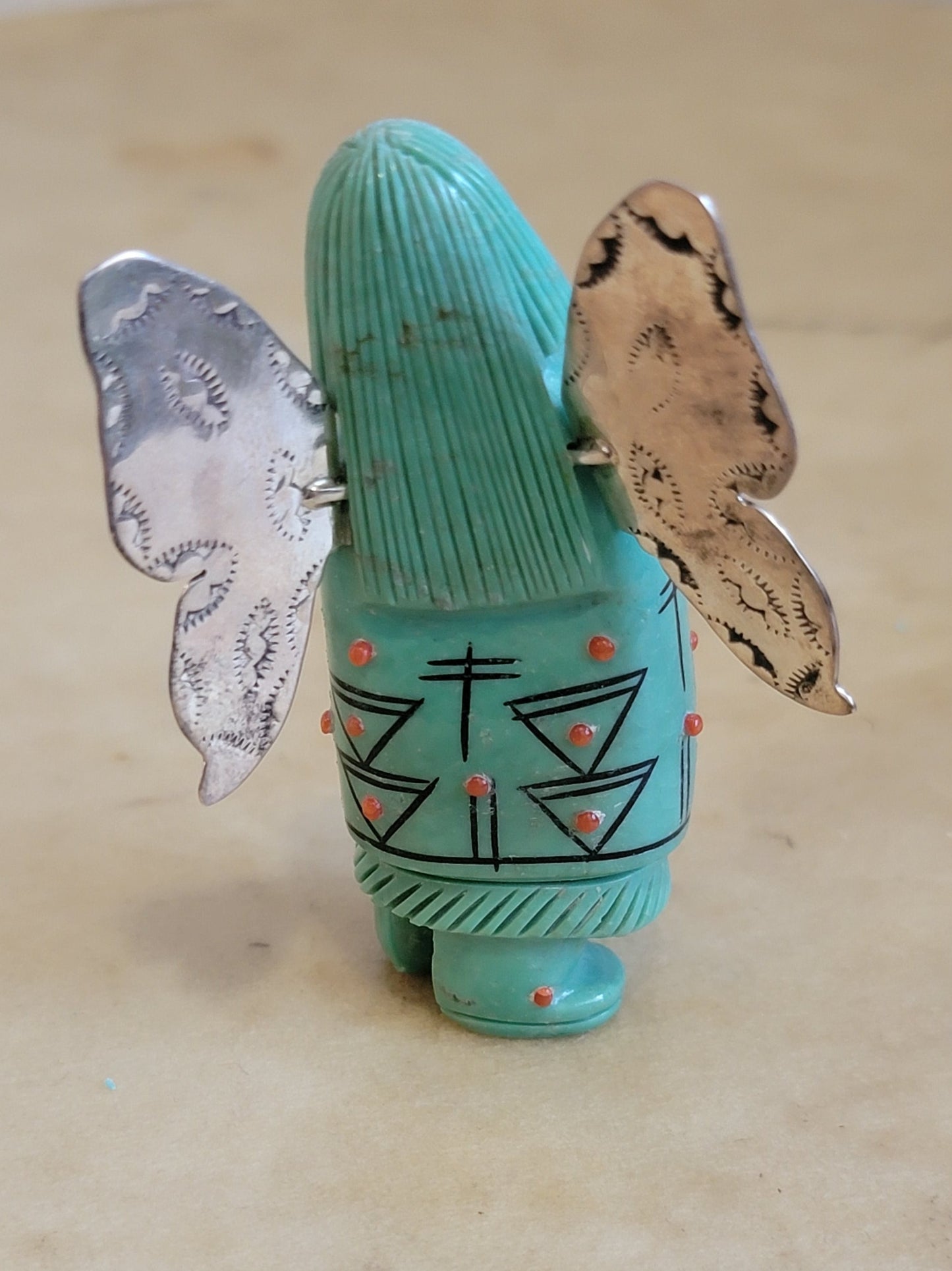 Claudia Peina Silver Winged Butterfly Maiden Zuni Fetish