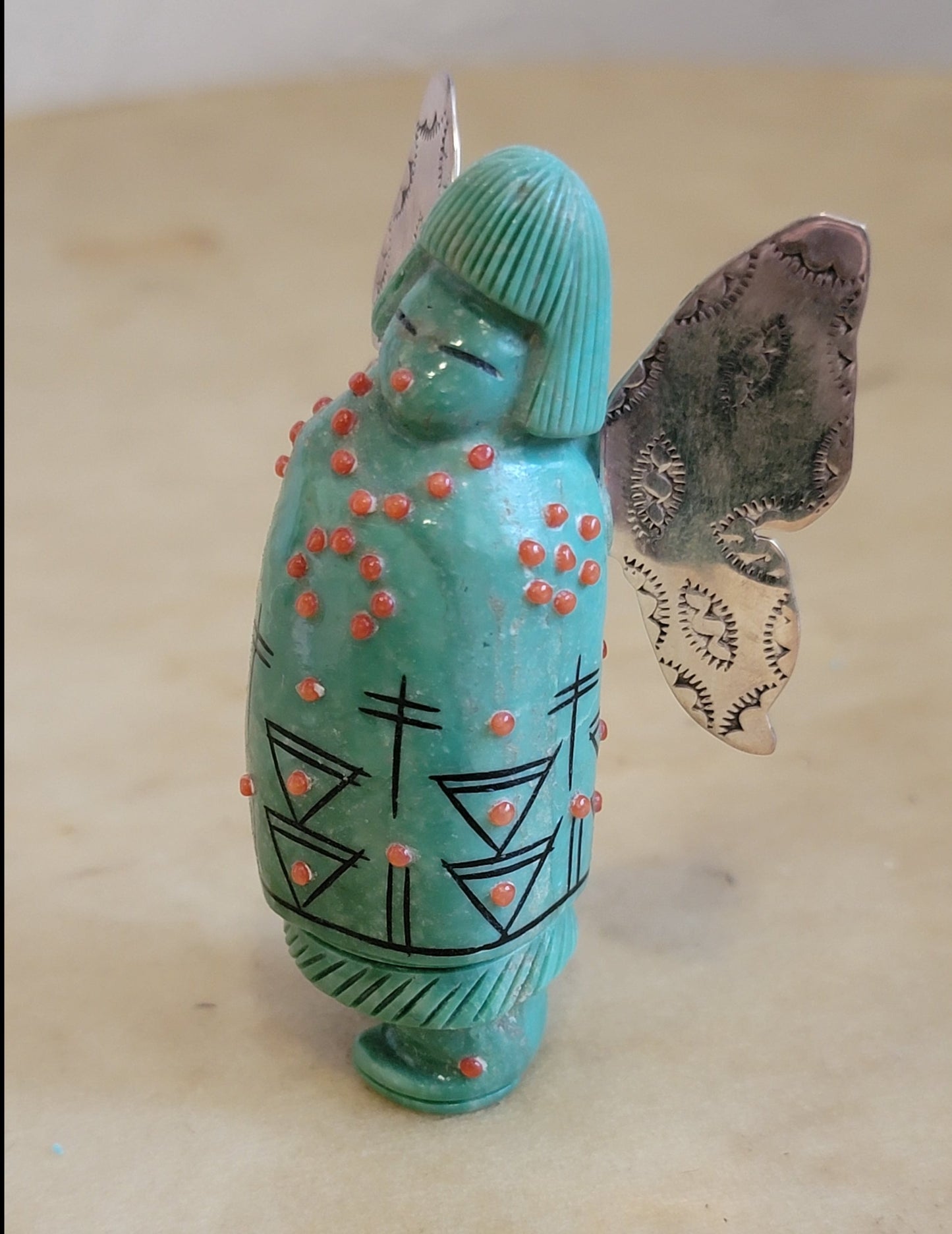 Claudia Peina Silver Winged Butterfly Maiden Zuni Fetish