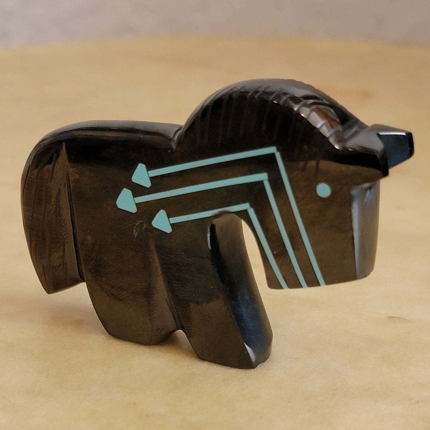 Kenric Laiwakete Silverado Triple Heartline Zuni Fetish Healing Horse