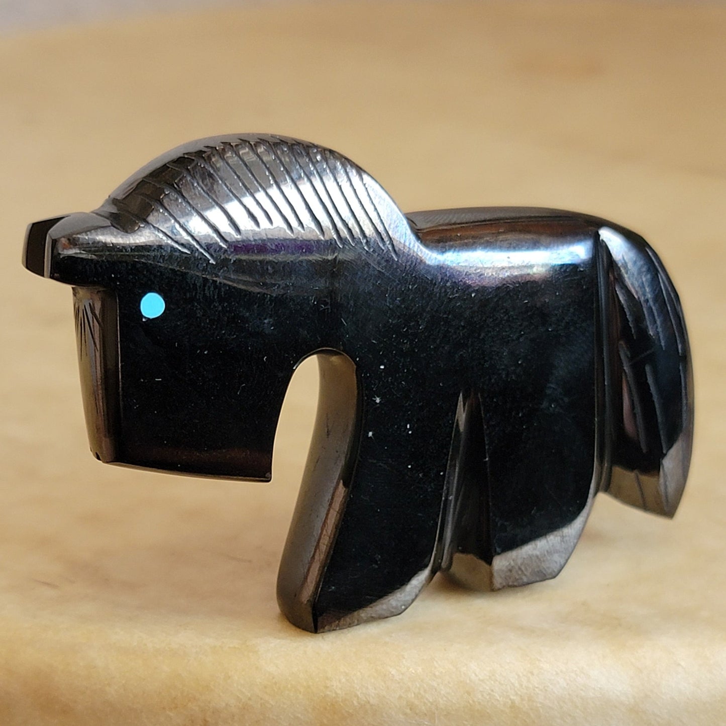 Kenric Laiwakete Silverado Triple Heartline Zuni Fetish Healing Horse
