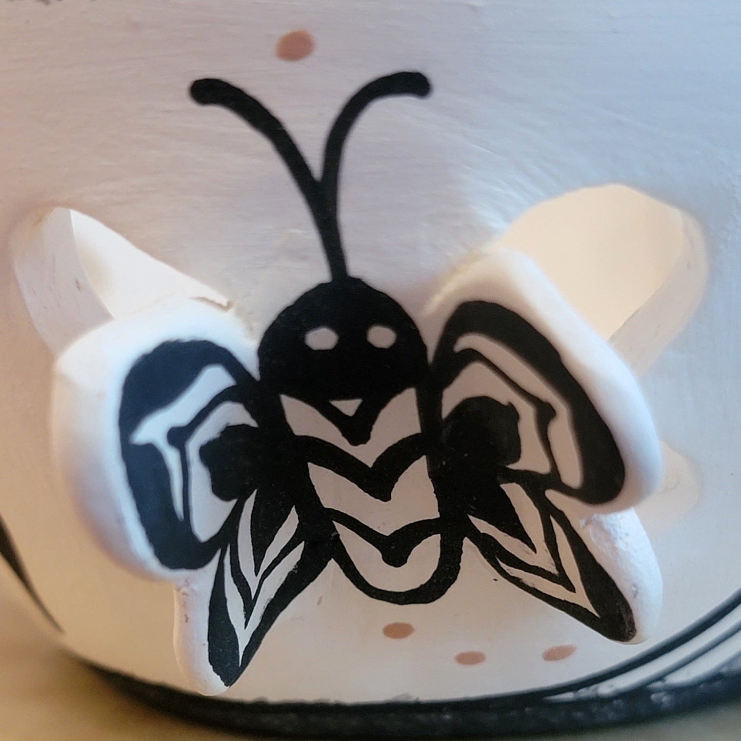 Darla Westika Zuni Black on White w/Butterflies Zuni Pueblo Pottery