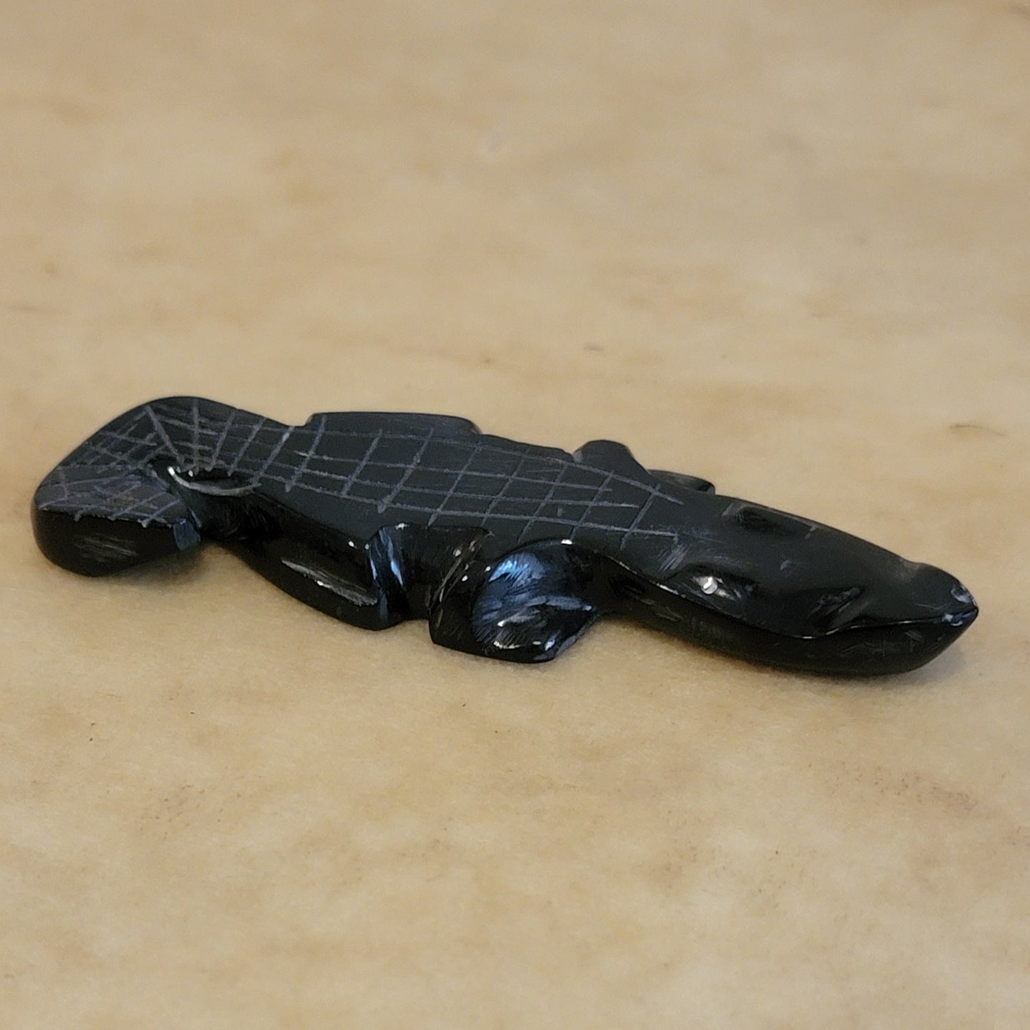 Kenny Chavez Marble Alligator Zuni Fetish