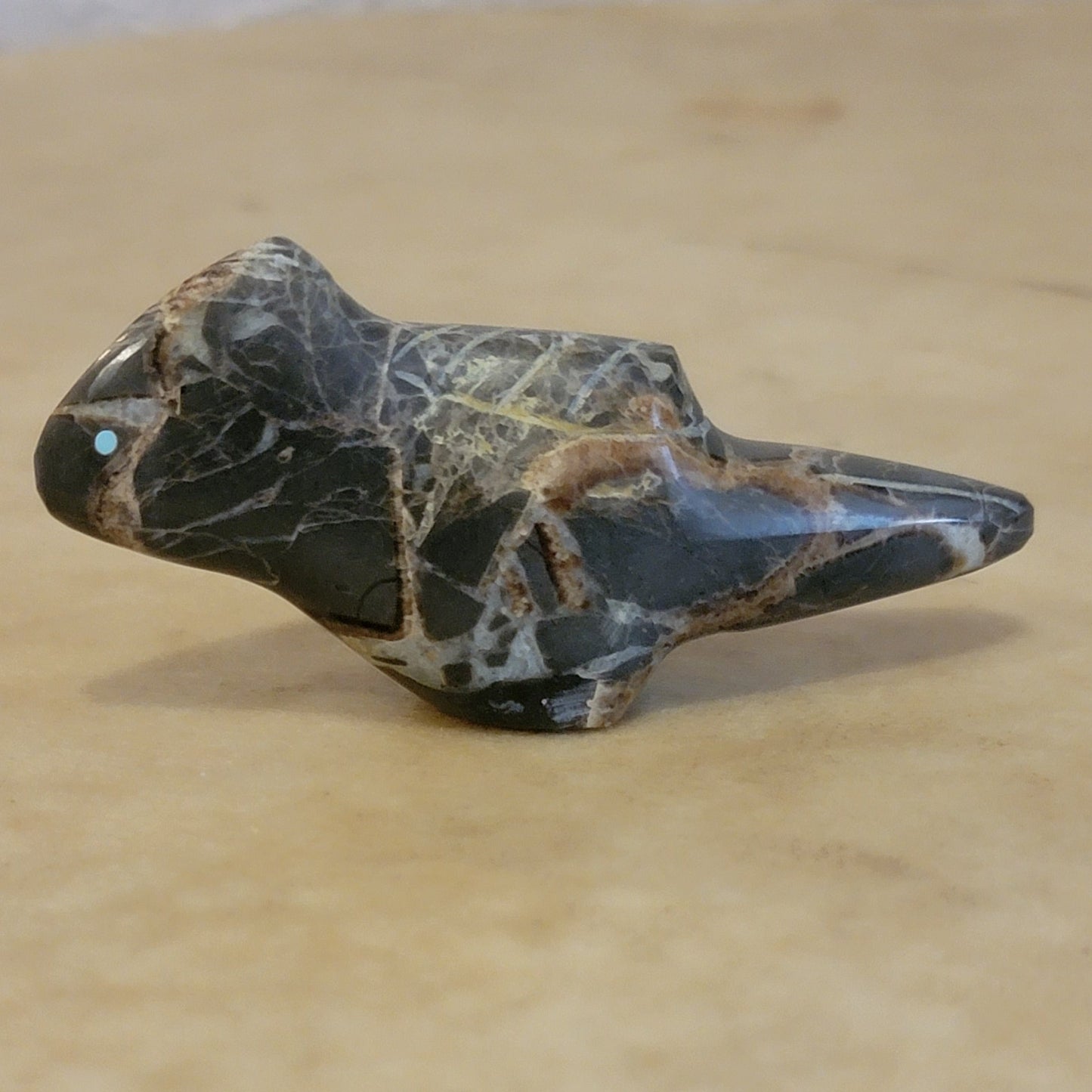 Daphne Quam Septarian Nodule Roadrunner Zuni Fetish