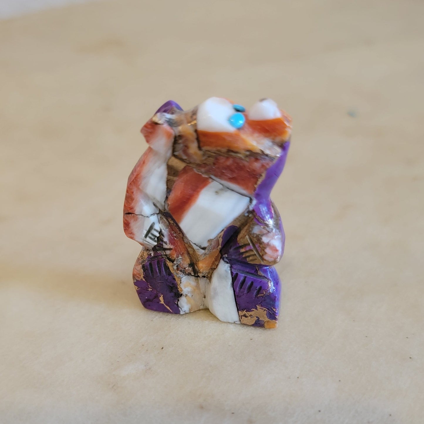 Mulit-colored Composite Standing Bear Zuni Fetish