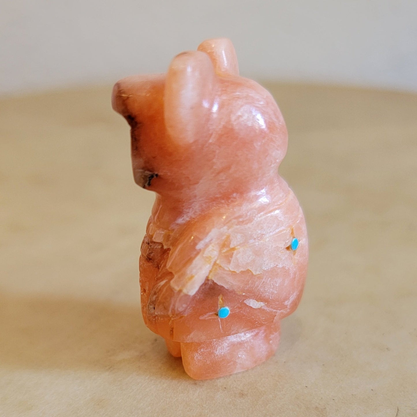 Orange Alabaster Corn Maiden Zuni Fetish