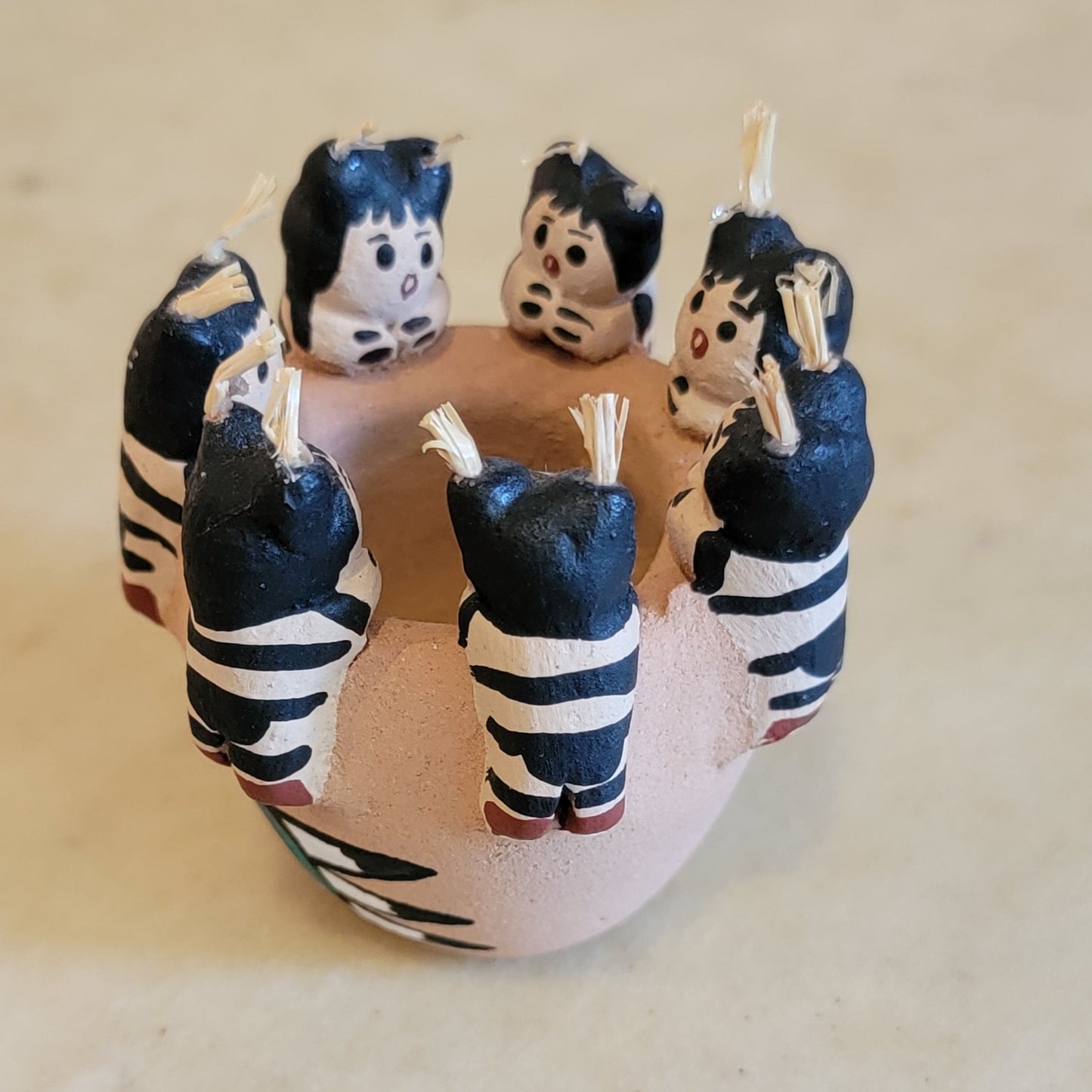 Anita Cajero Jemez Pueblo Hano Clown Kids Friendship Bowl Pueblo Pottery