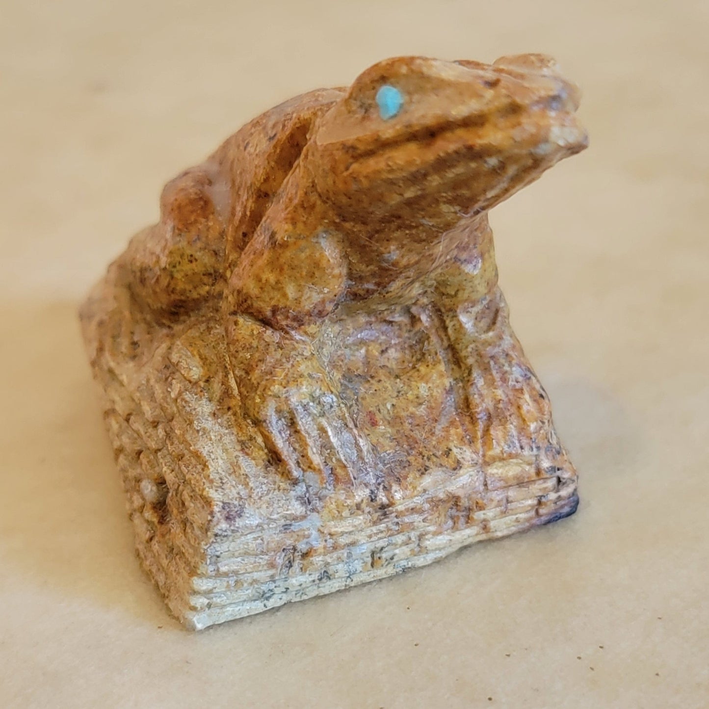 Picasso Marble Frog Zuni Fetish