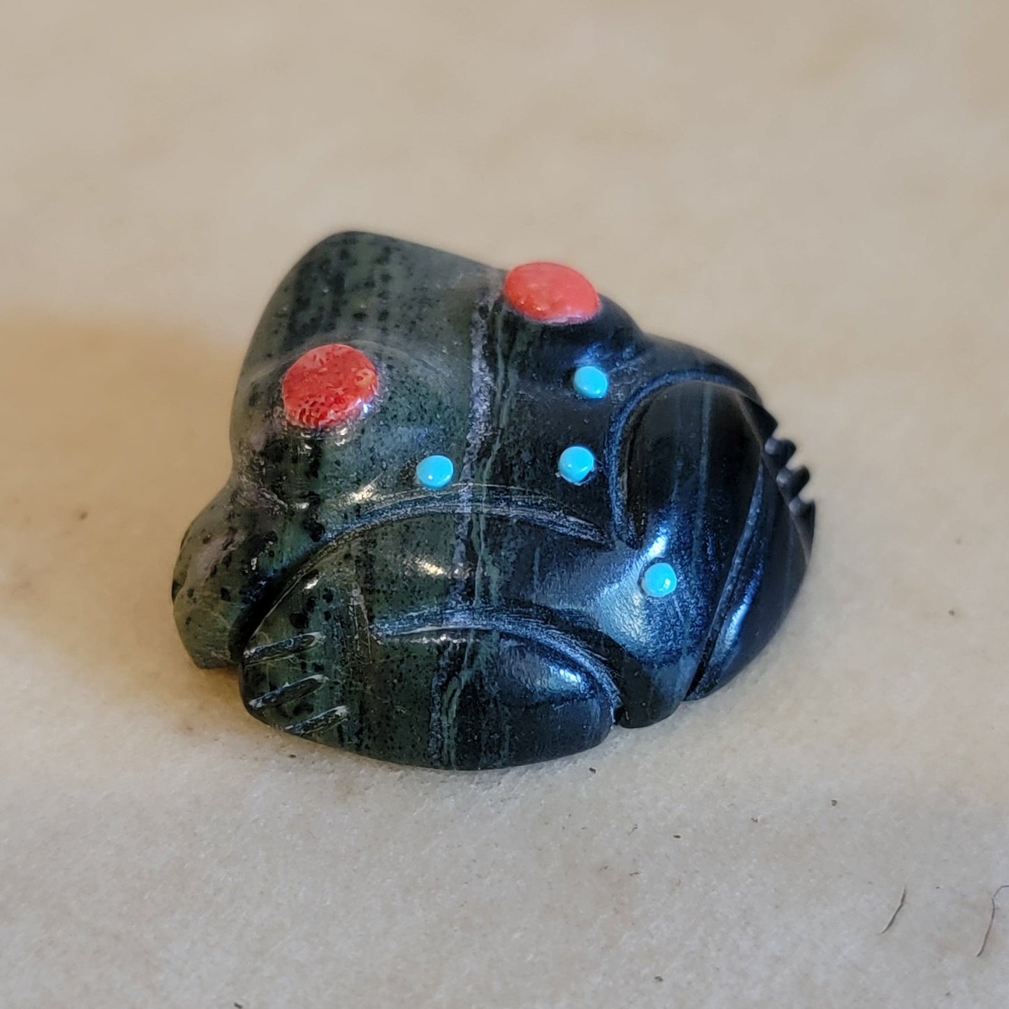 Serpentine Frog Zuni Fetish