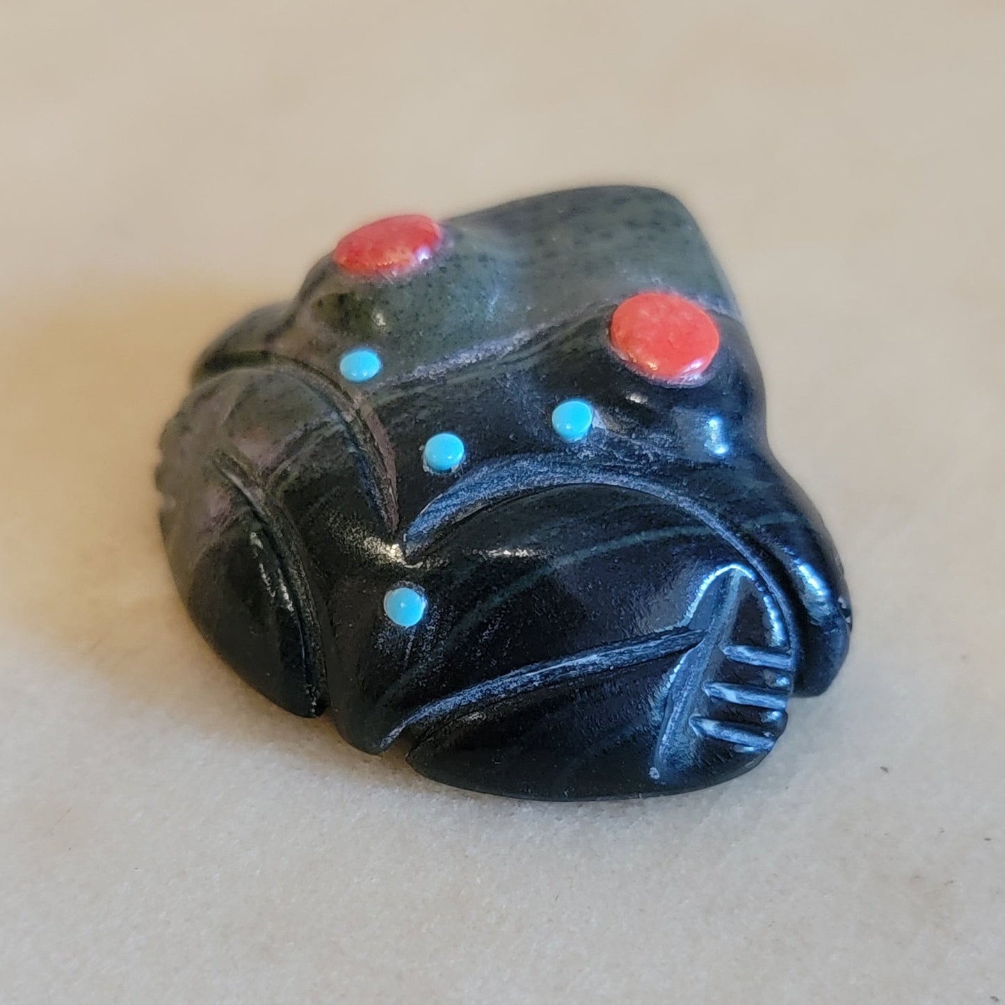 Serpentine Frog Zuni Fetish