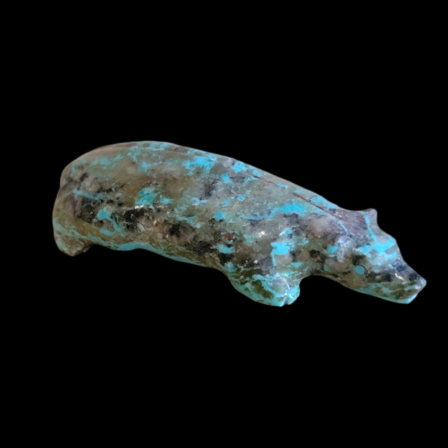 Lone Mountain Turquoise Zuni Fetish Badger