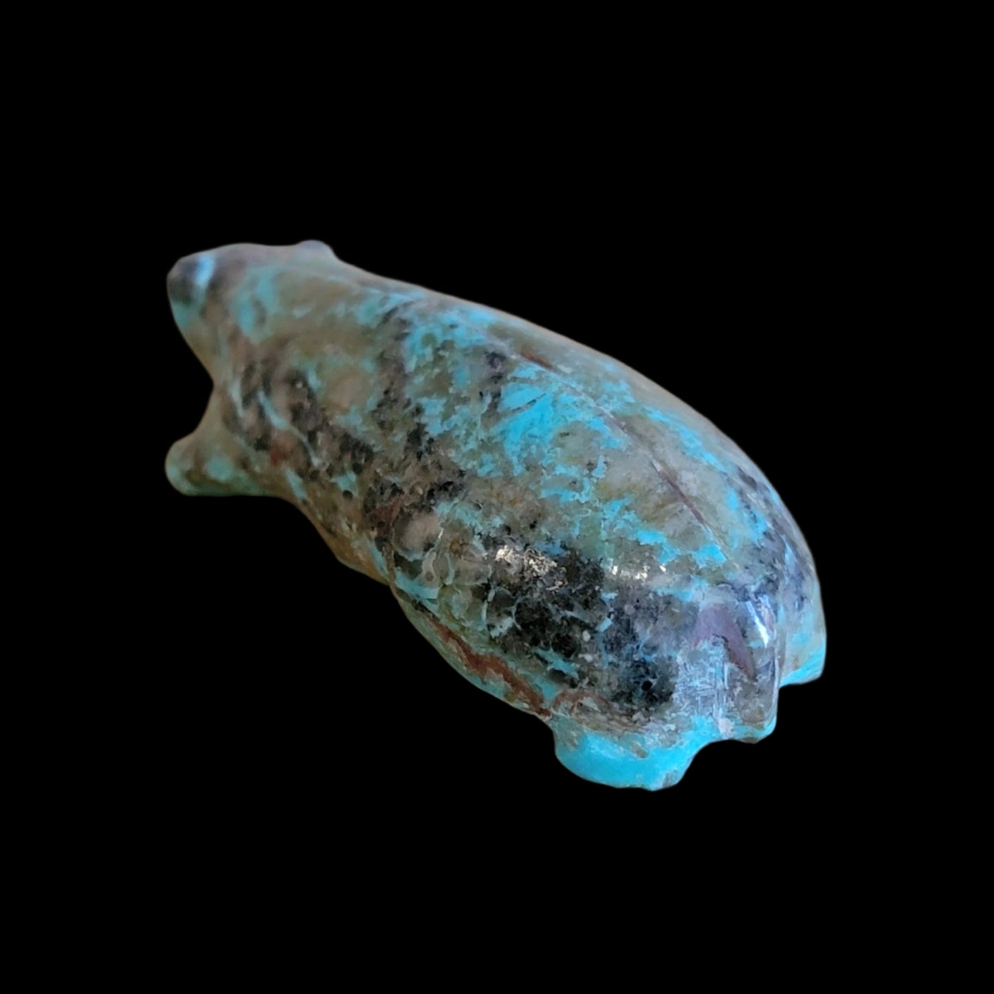 Lone Mountain Turquoise Zuni Fetish Badger