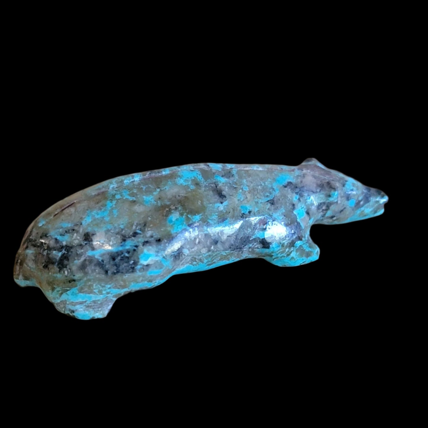 Lone Mountain Turquoise Zuni Fetish Badger