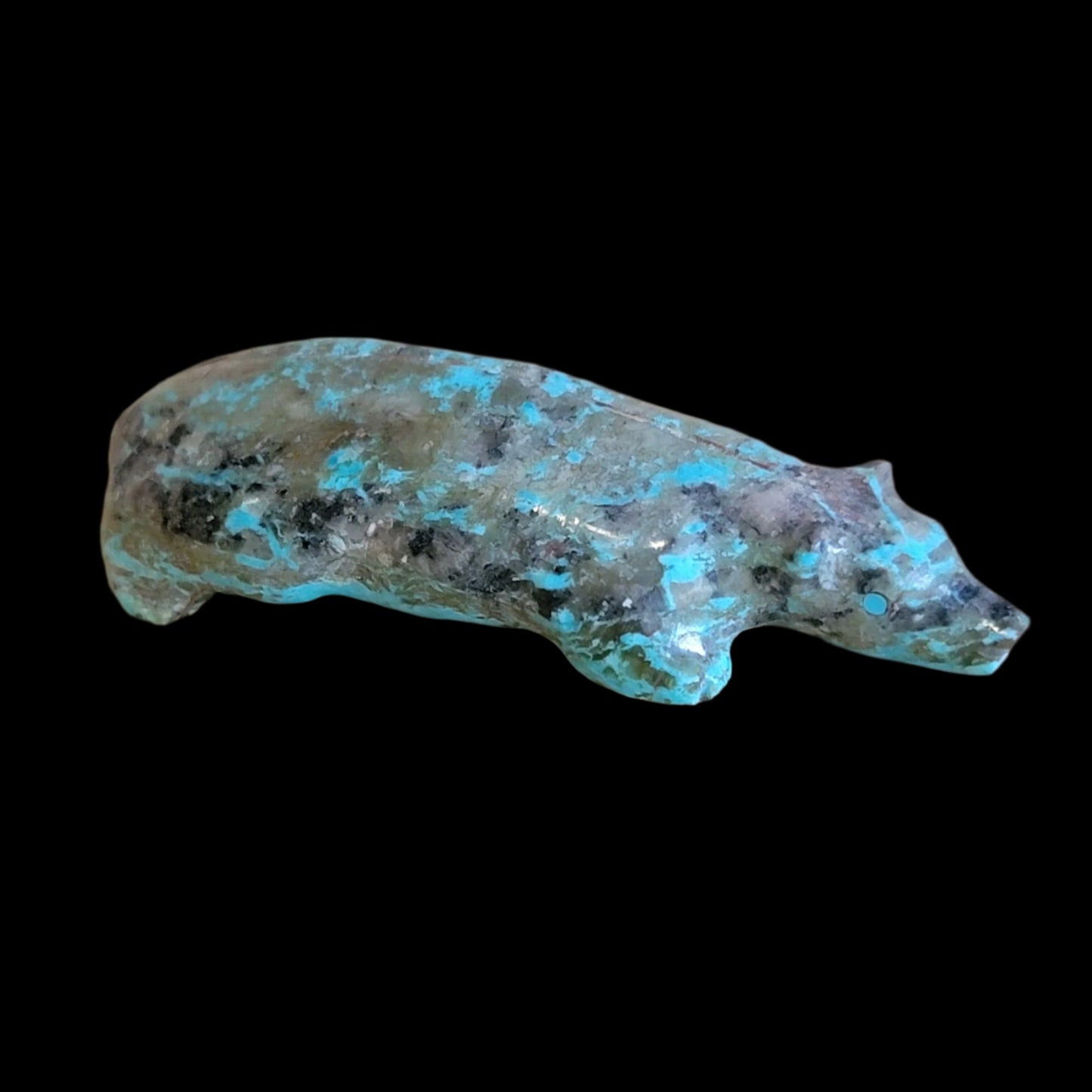 Lone Mountain Turquoise Zuni Fetish Badger