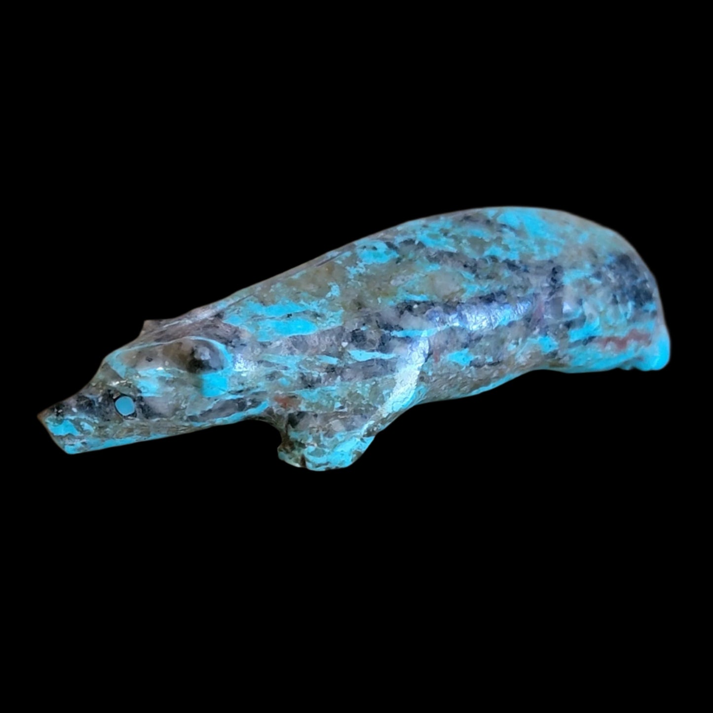 Lone Mountain Turquoise Zuni Fetish Badger