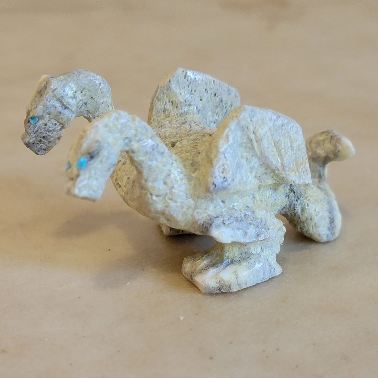 Double Headed Winged Dragon Zuni Fetish