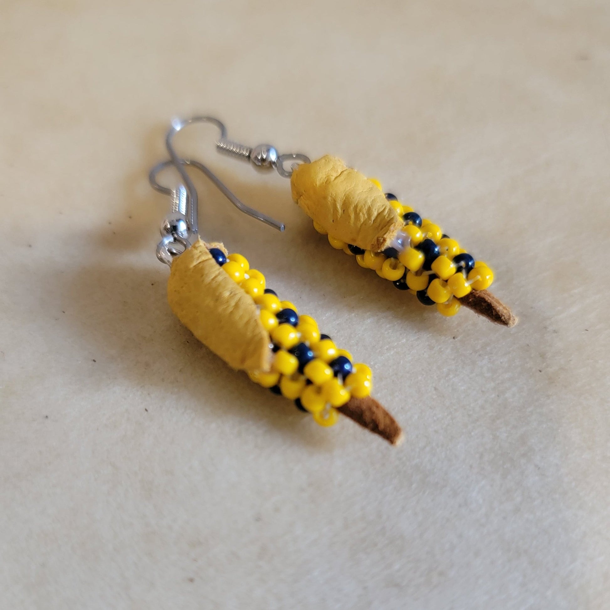 Indian Corn Beaded Earrings Indian Beadwork