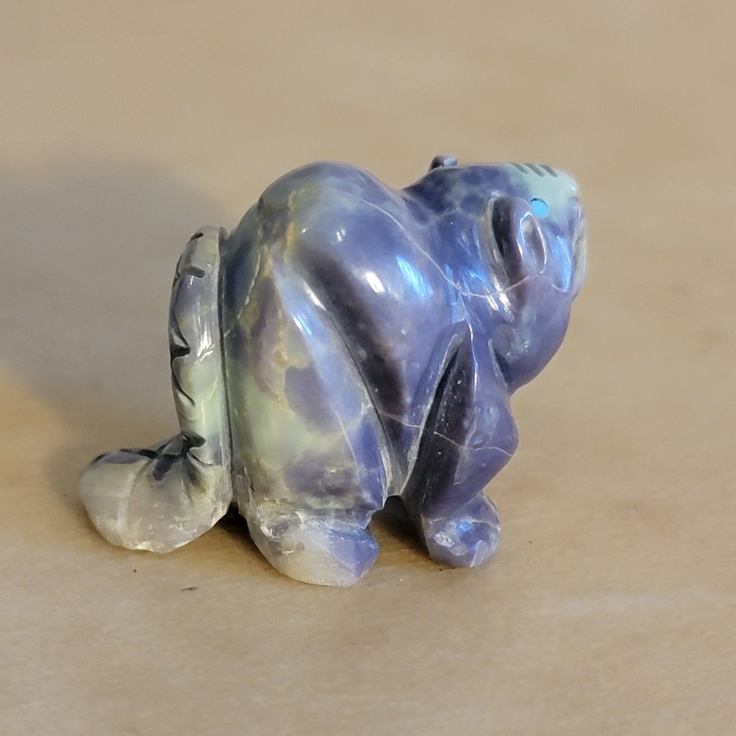 Purple Lavulite Navajo Beaver Zuni Fetish