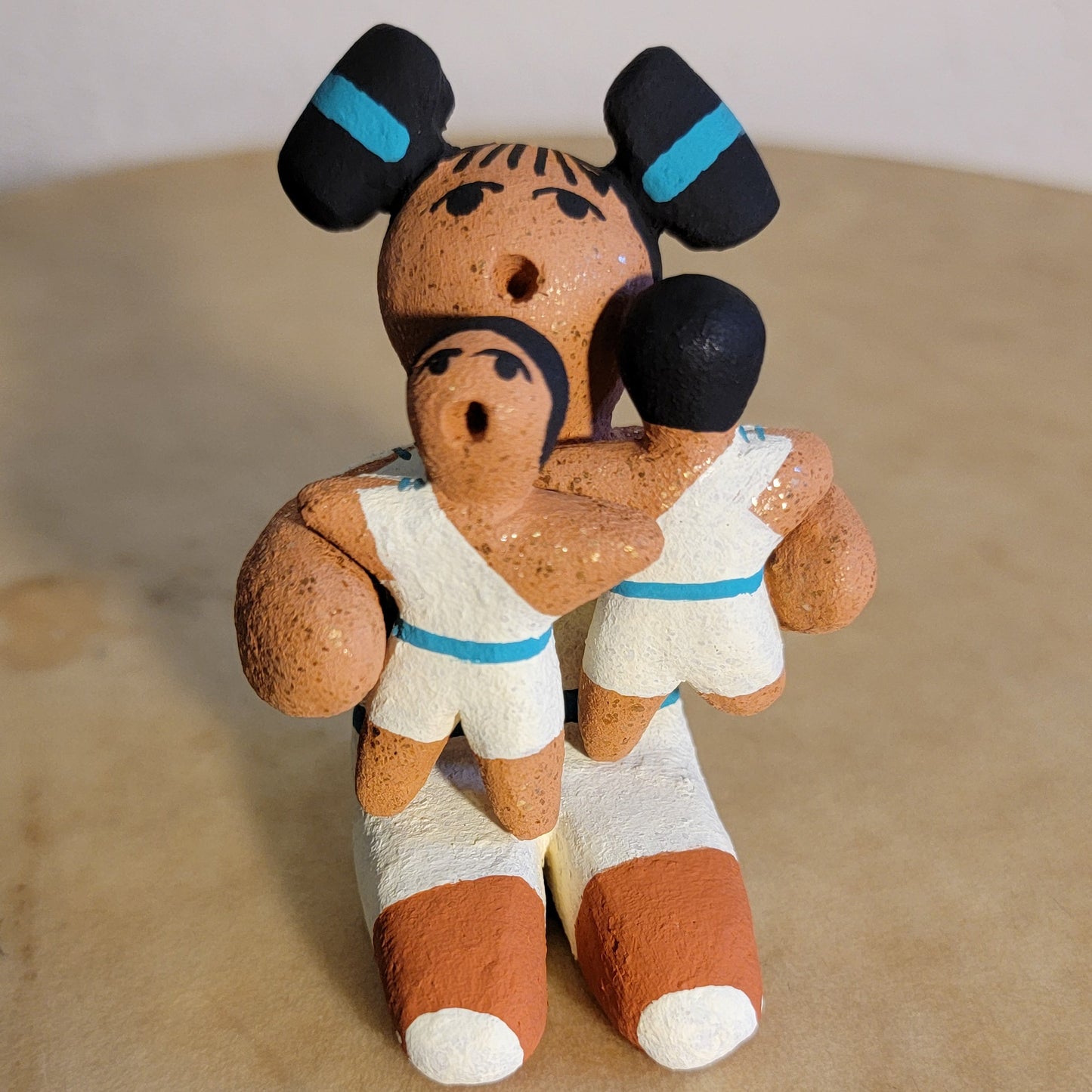 Taos Pueblo Pottery Micaeous Clay Storyteller