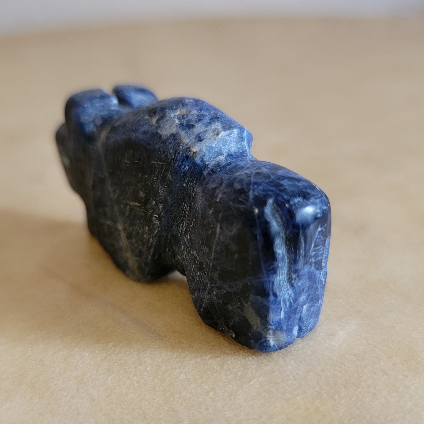 Cobalt Blue Sodalite Bison/Buffalo Zuni Fetish
