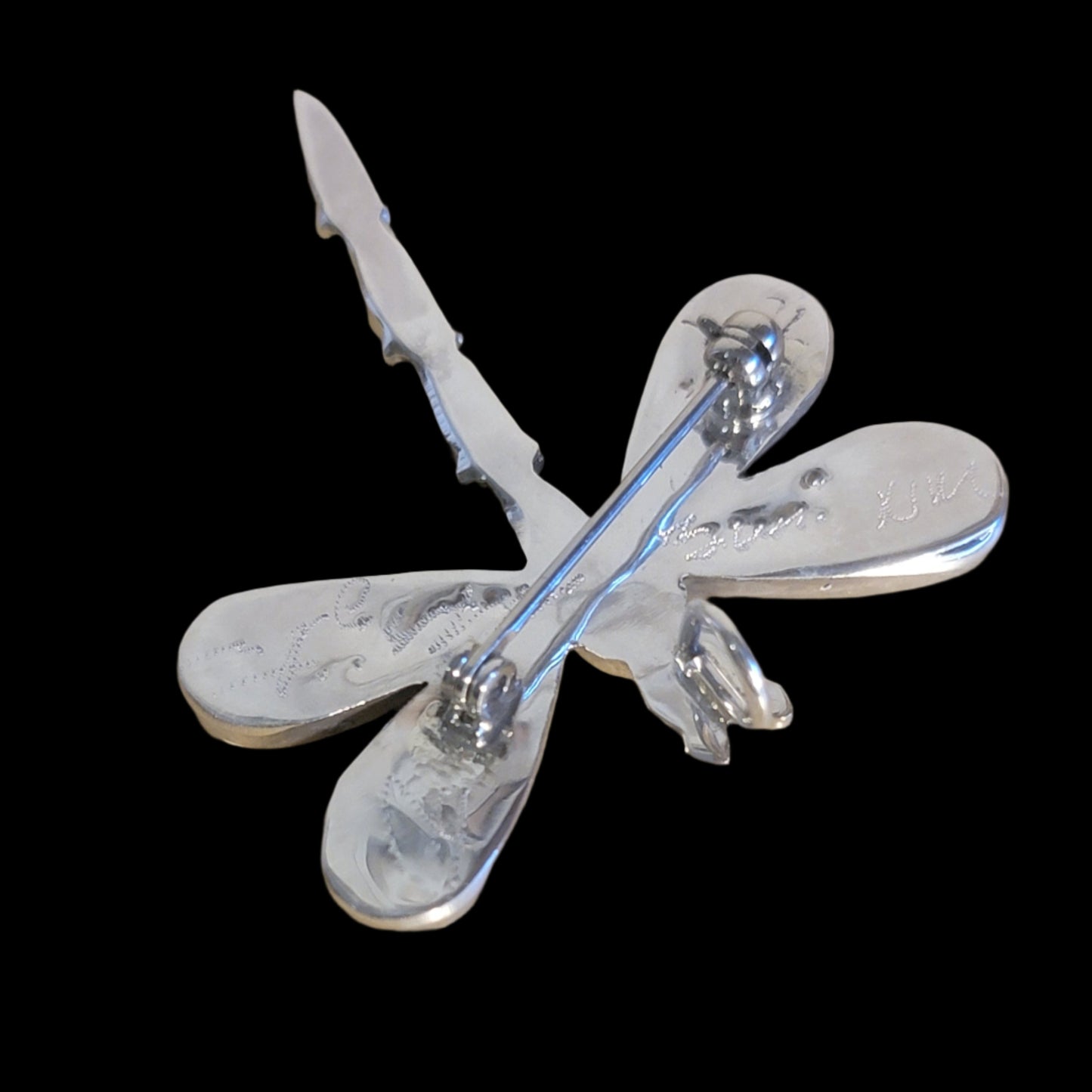 Inlaid Sterling Silver Dragonfly Zuni Pin/Pendant Indian Jewelry