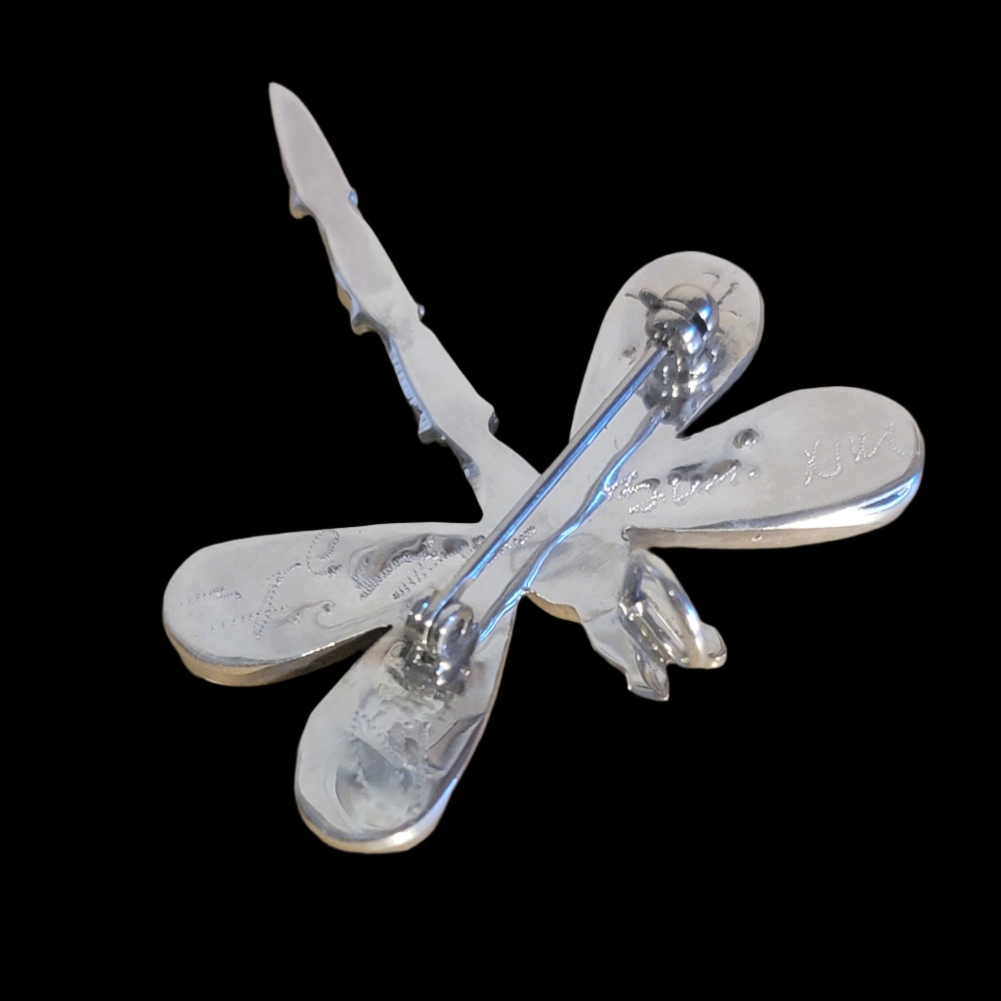 Inlaid Sterling Silver Dragonfly Zuni Pin/Pendant Indian Jewelry