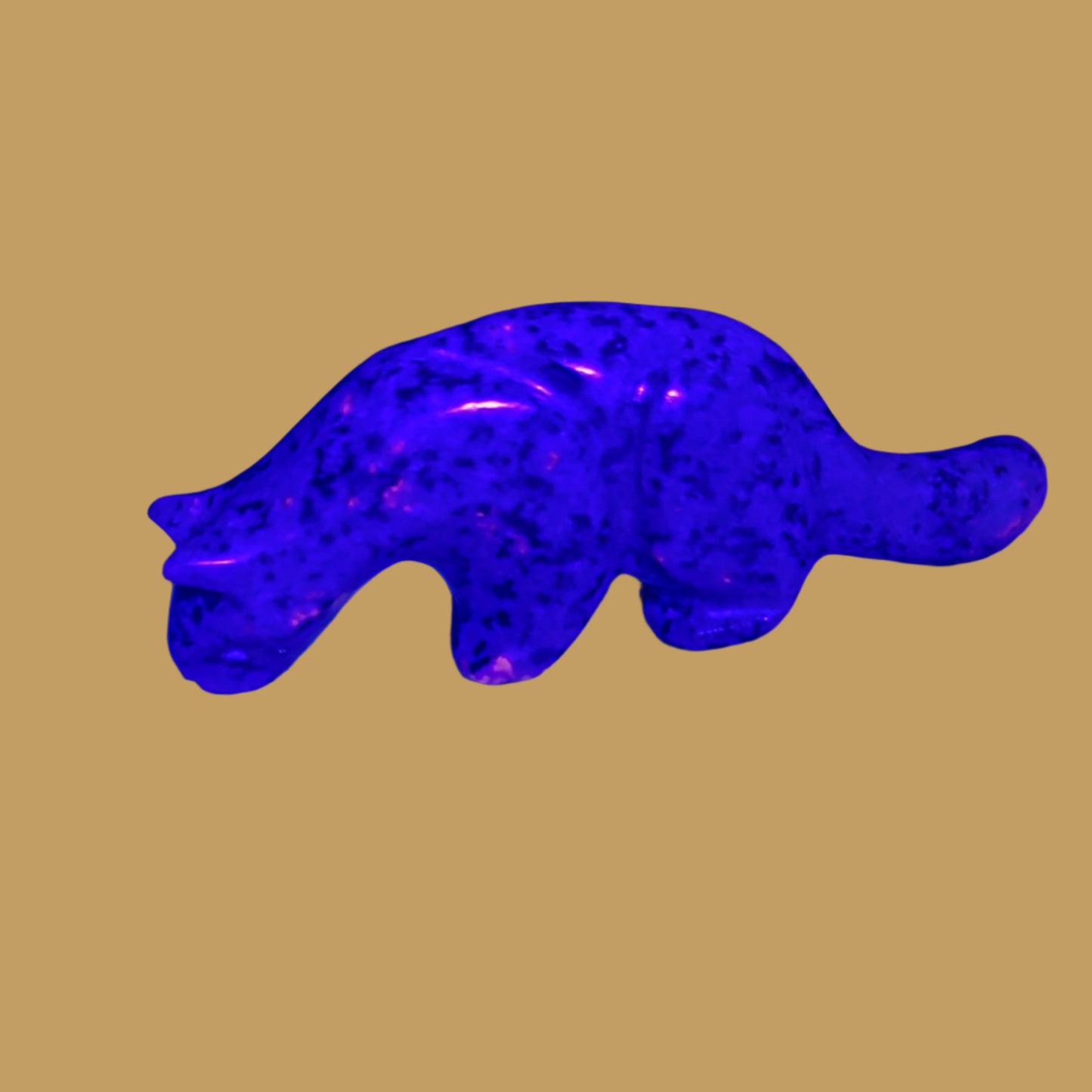 Amazing Yooperlite "Glow in the Dark" Mountain Lion Zuni Fetish