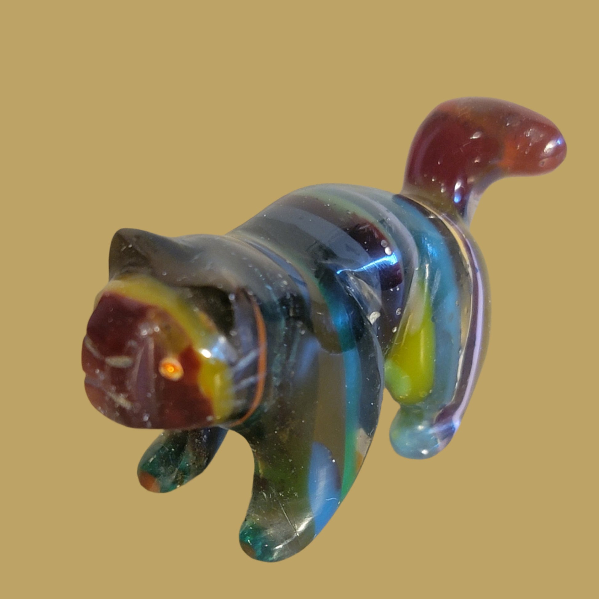 Colorful Kitty Cat Surfite Zuni Fetish
