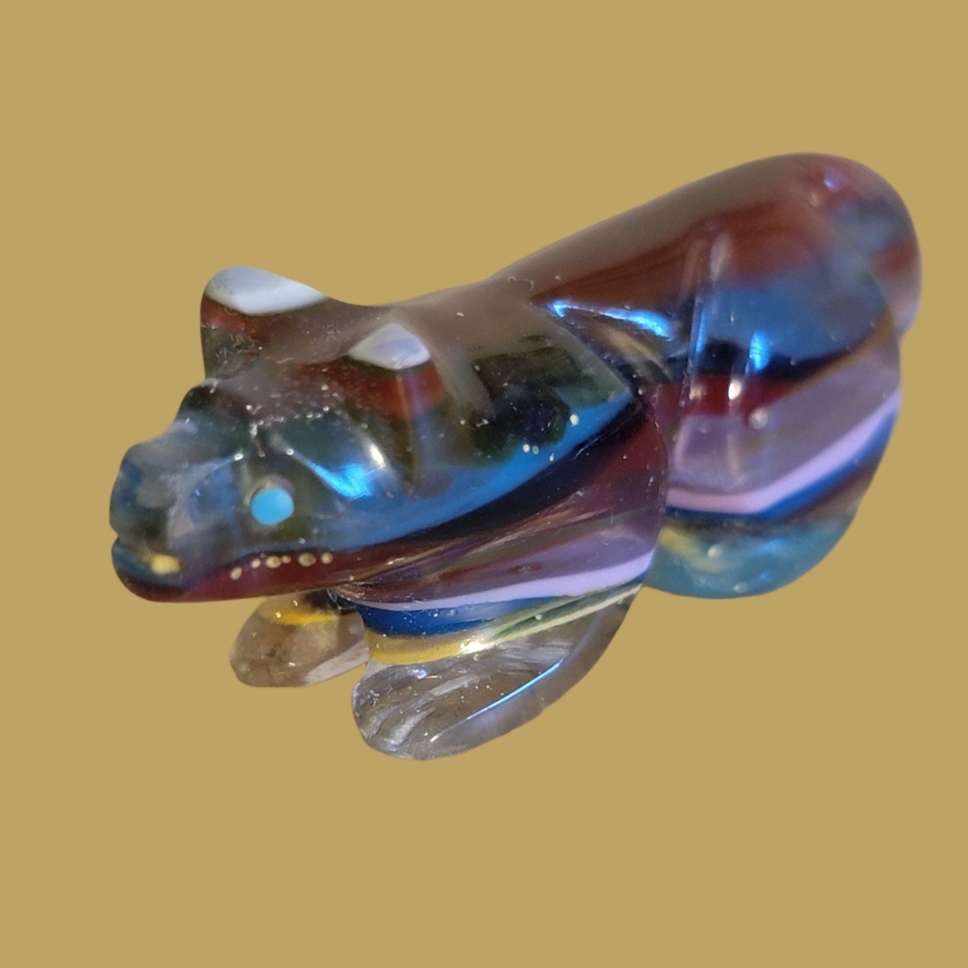 Surfite Prowling Wolf Zuni Fetish