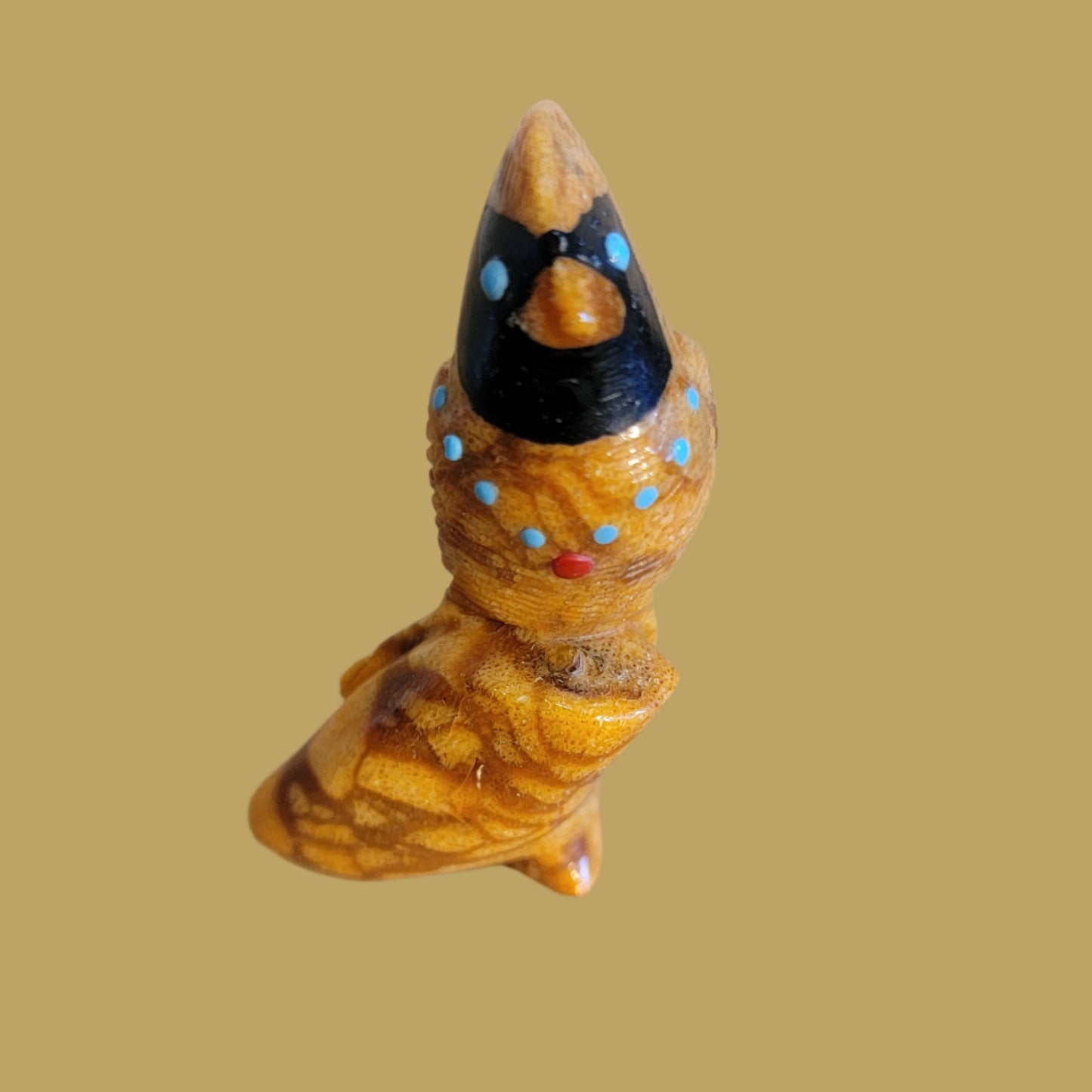 South African Archean Butterstone Cardinal w/ Necklace Zuni Fetish