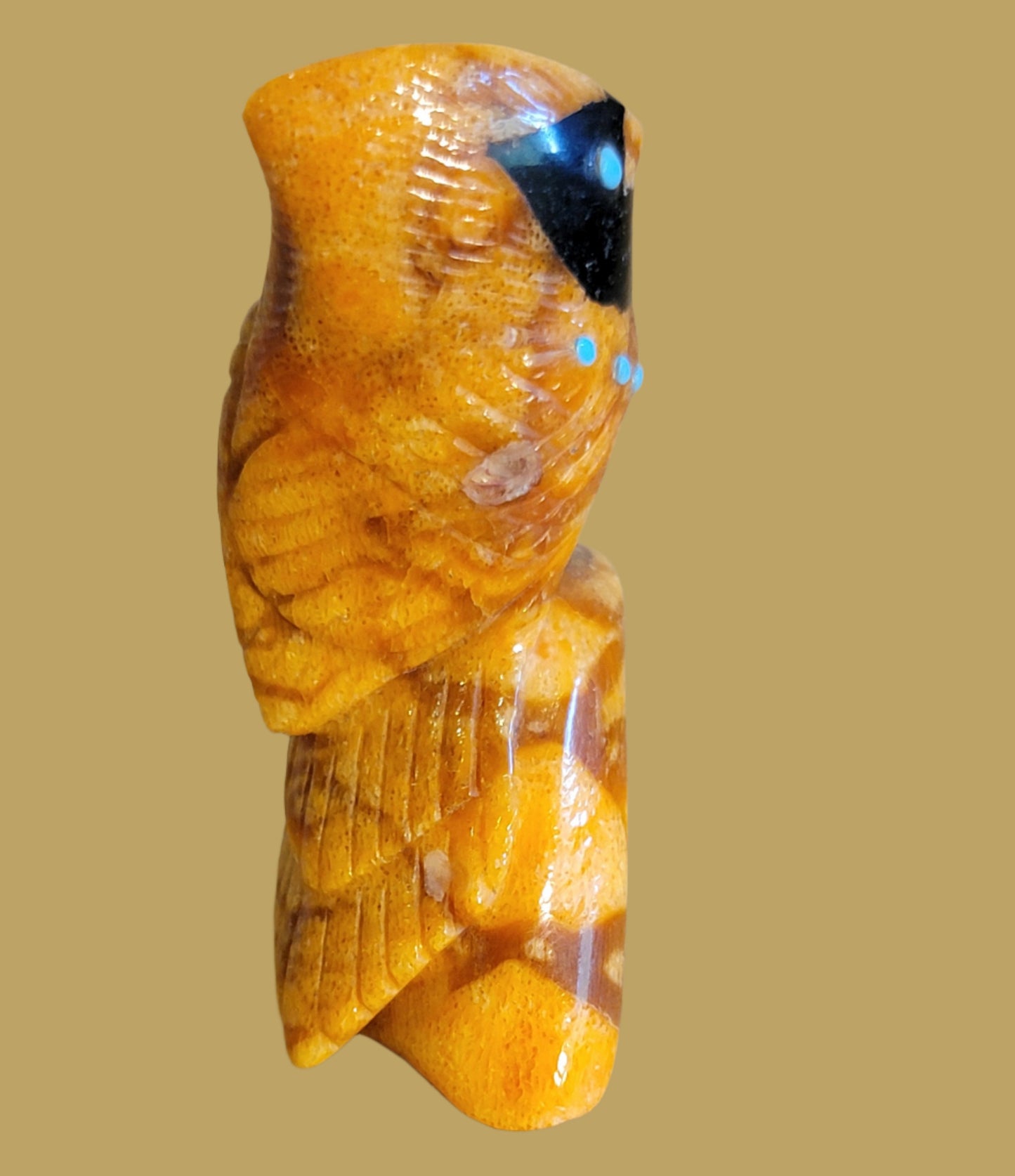 South African Archean Butterstone Cardinal w/ Necklace Zuni Fetish
