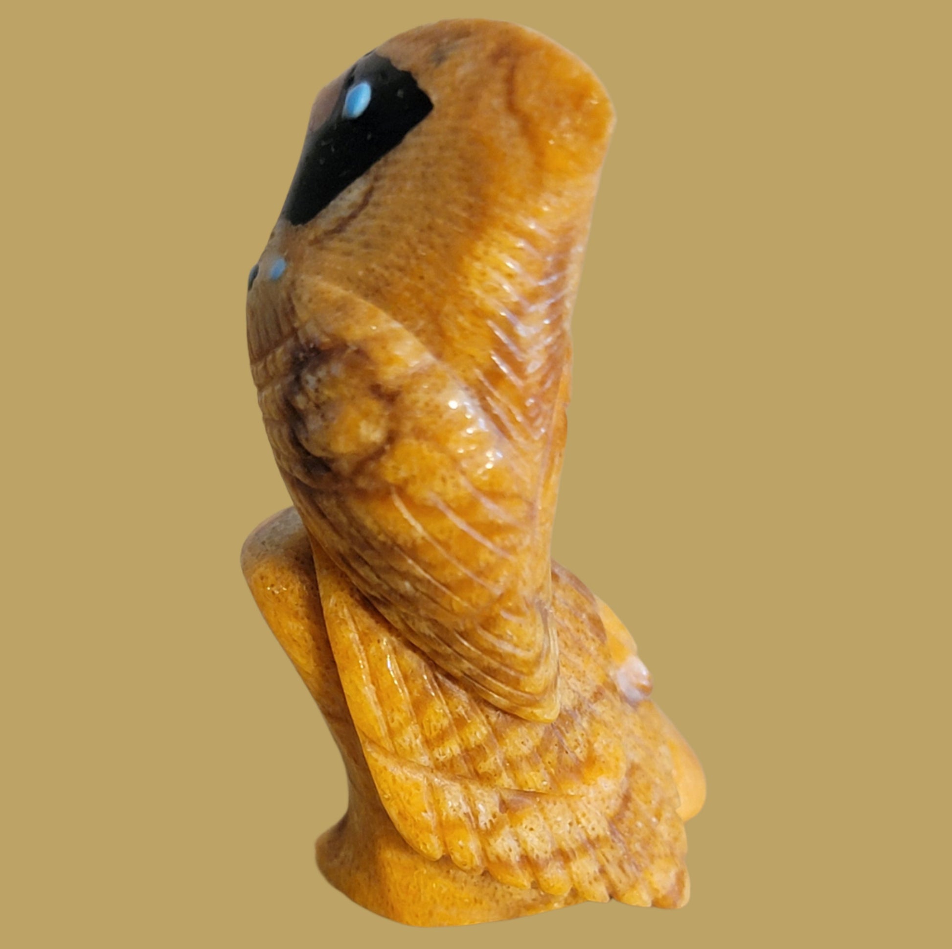 South African Archean Butterstone Cardinal w/ Necklace Zuni Fetish