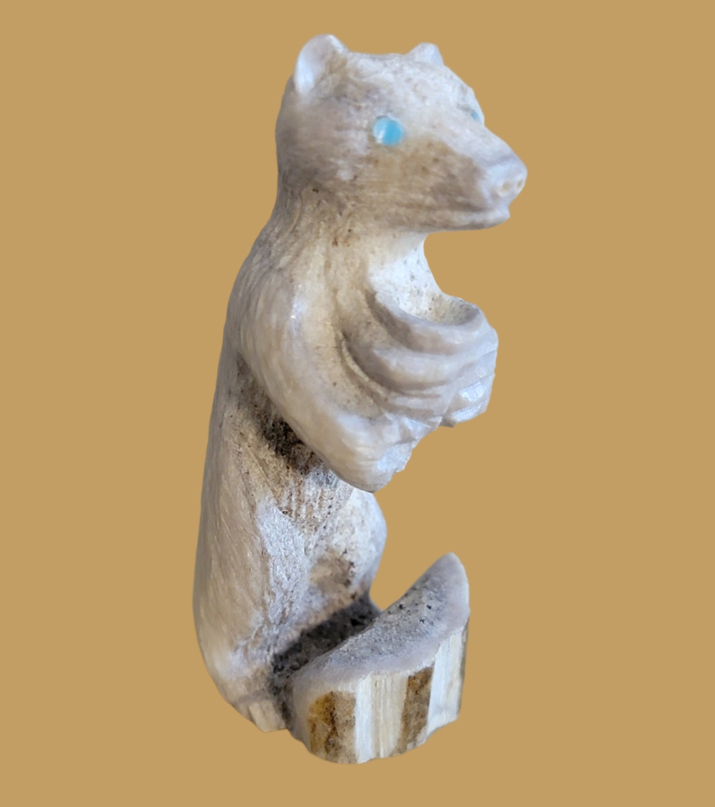Antler "Honey Bear" w/ Honey Pot Zuni Fetish