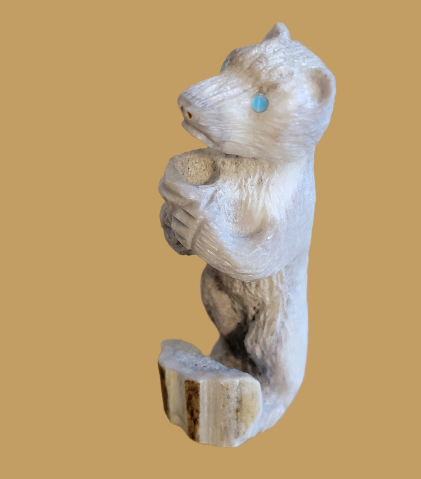 Antler "Honey Bear" w/ Honey Pot Zuni Fetish