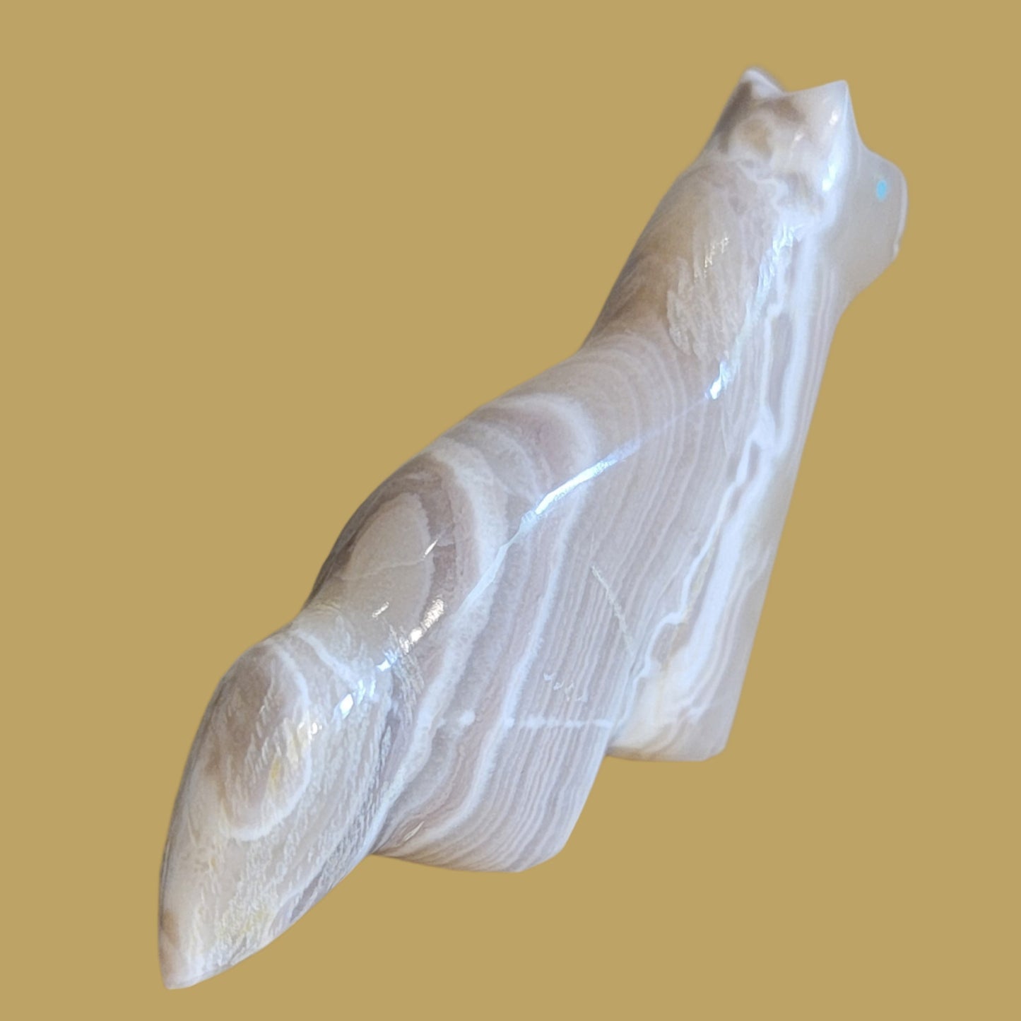 Blonde Onyx Healing Horse Zuni Fetish