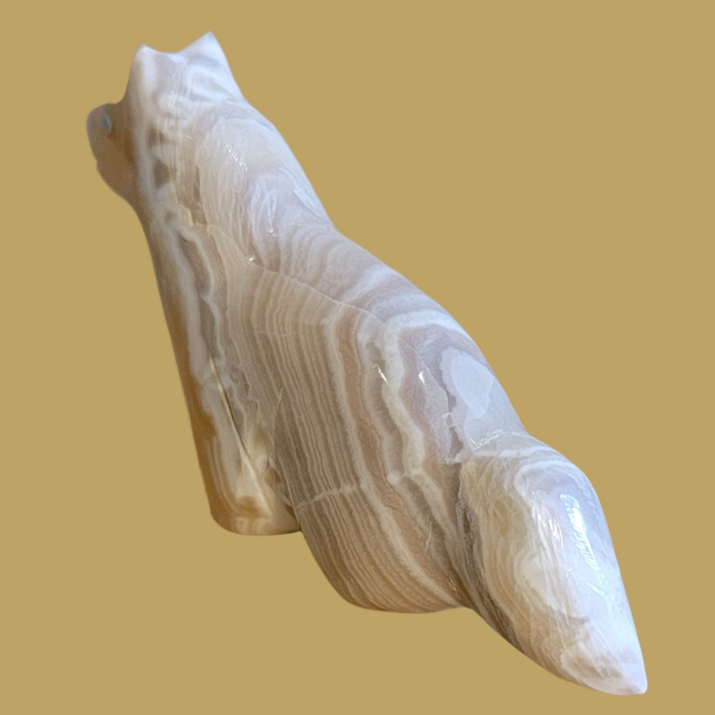 Blonde Onyx Healing Horse Zuni Fetish
