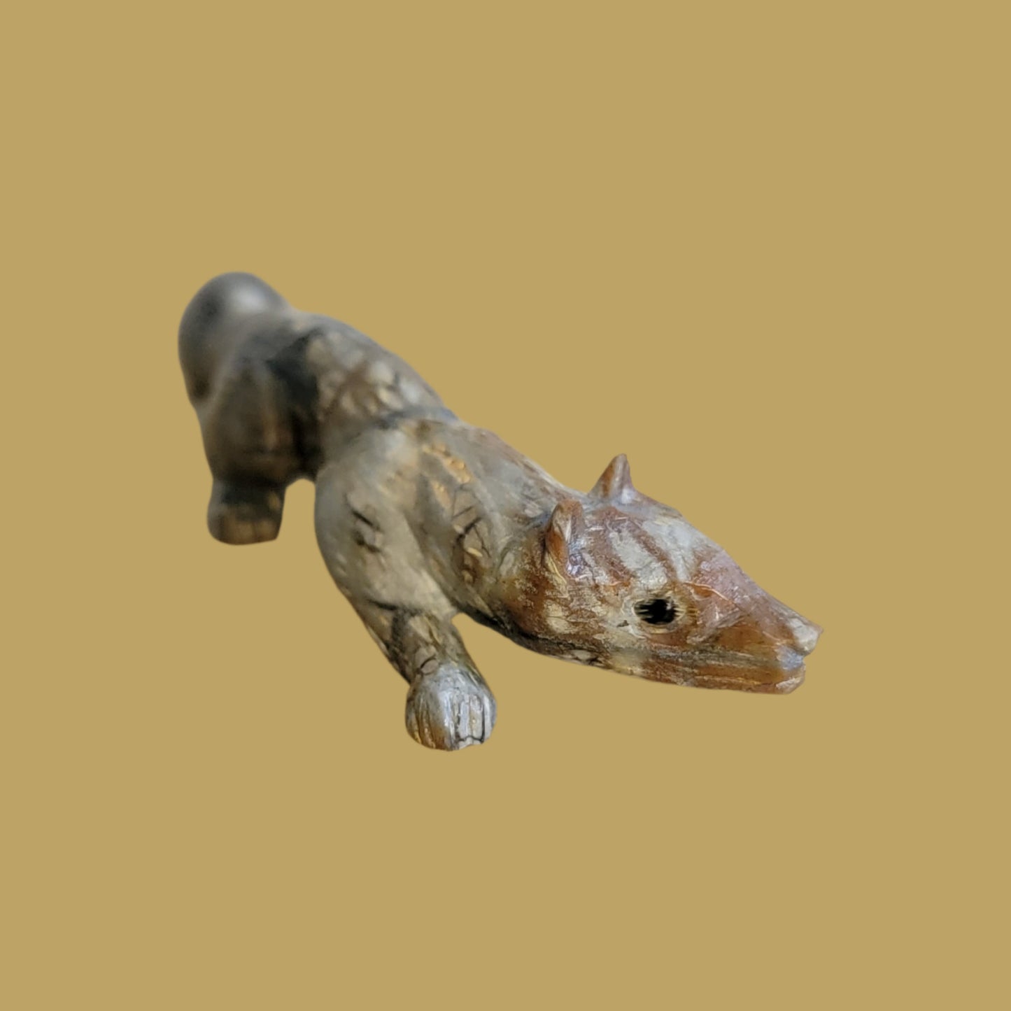 Long and Lean Wolf on the Prowl Zuni Fetish