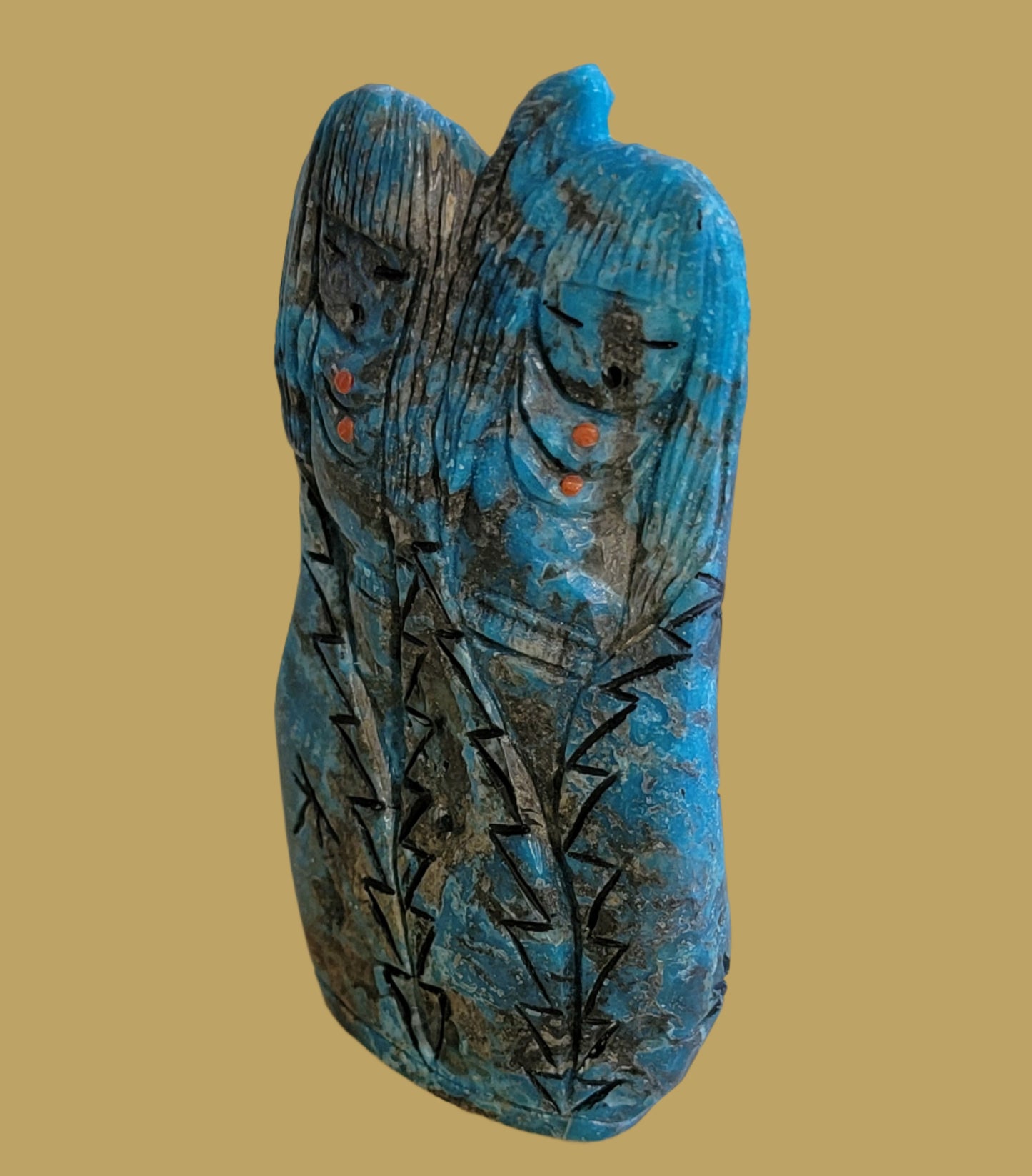 Quadruple Turquoise Zuni Maidens/Corn Maidens Zuni Fetish