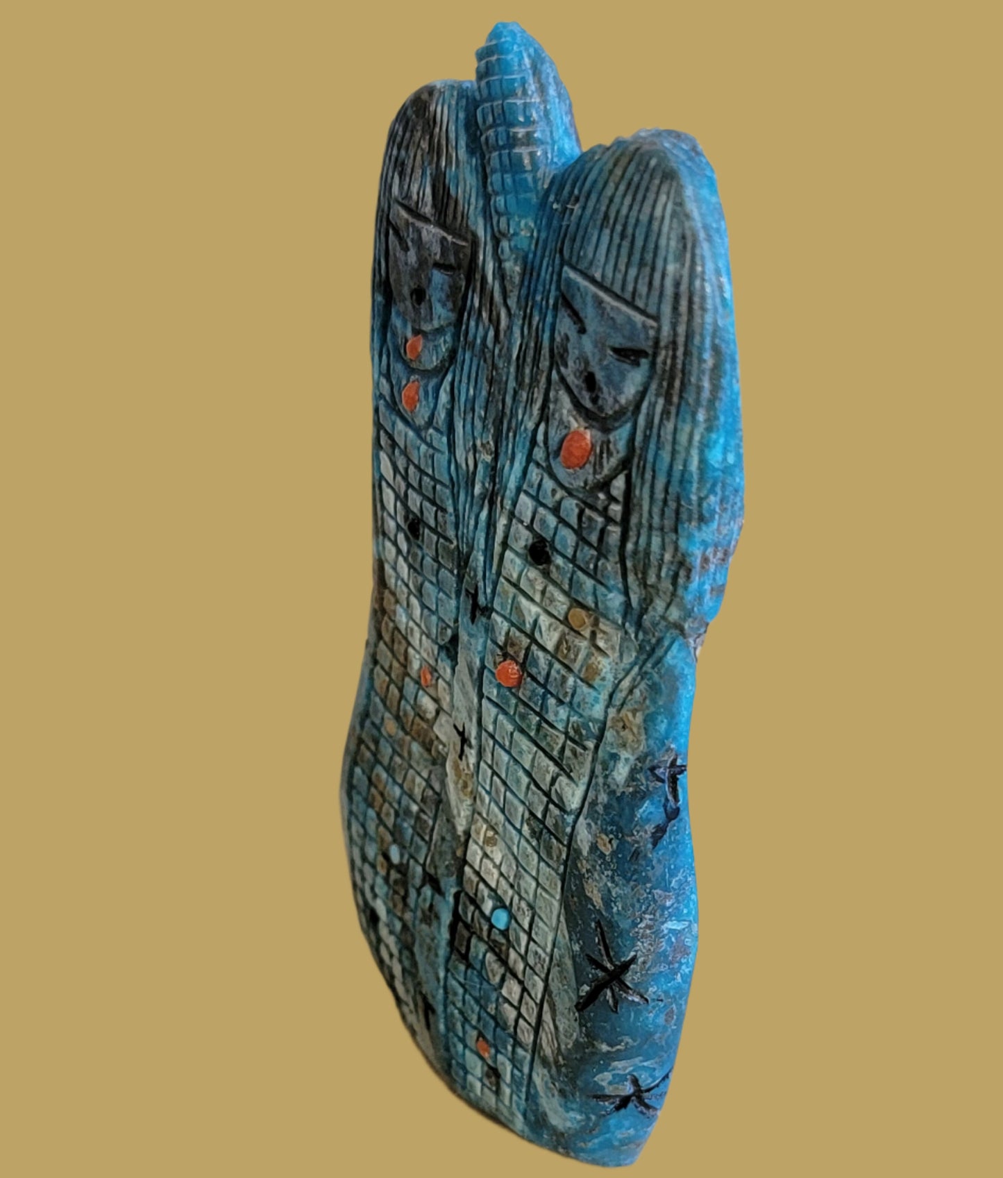 Quadruple Turquoise Zuni Maidens/Corn Maidens Zuni Fetish