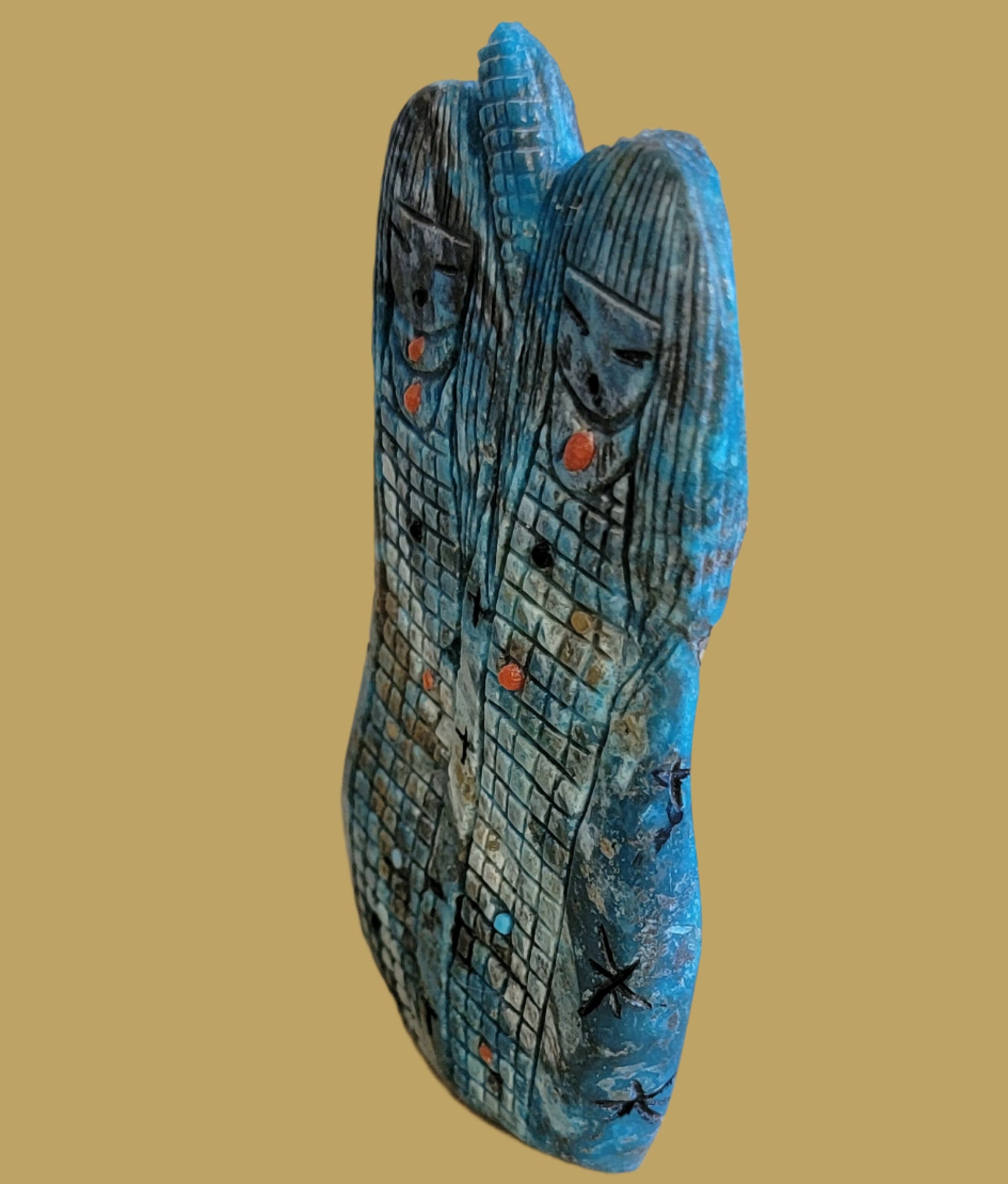 Quadruple Turquoise Zuni Maidens/Corn Maidens Zuni Fetish