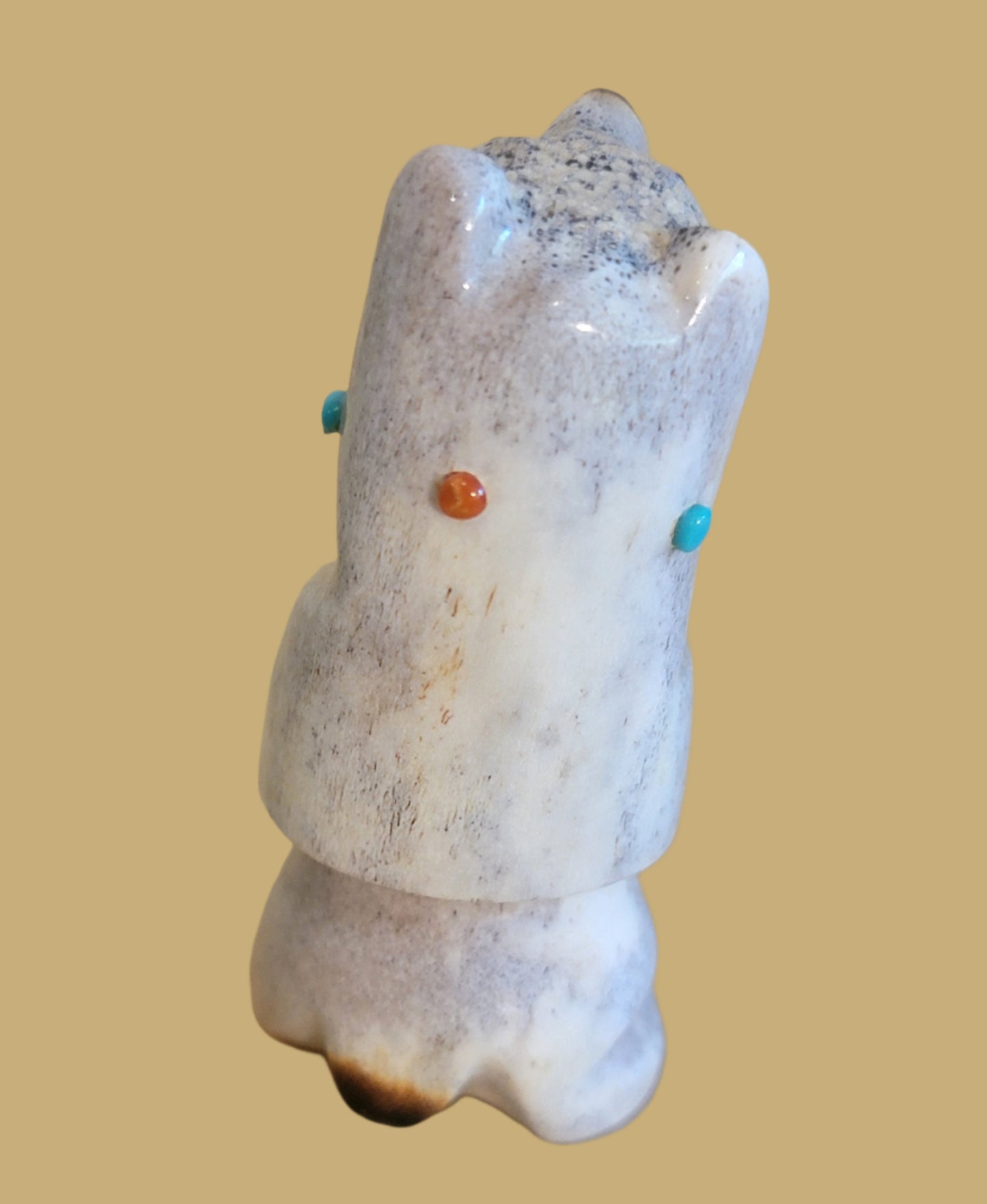 Burnished Antler Cutie Pie Bear Zuni Fetish
