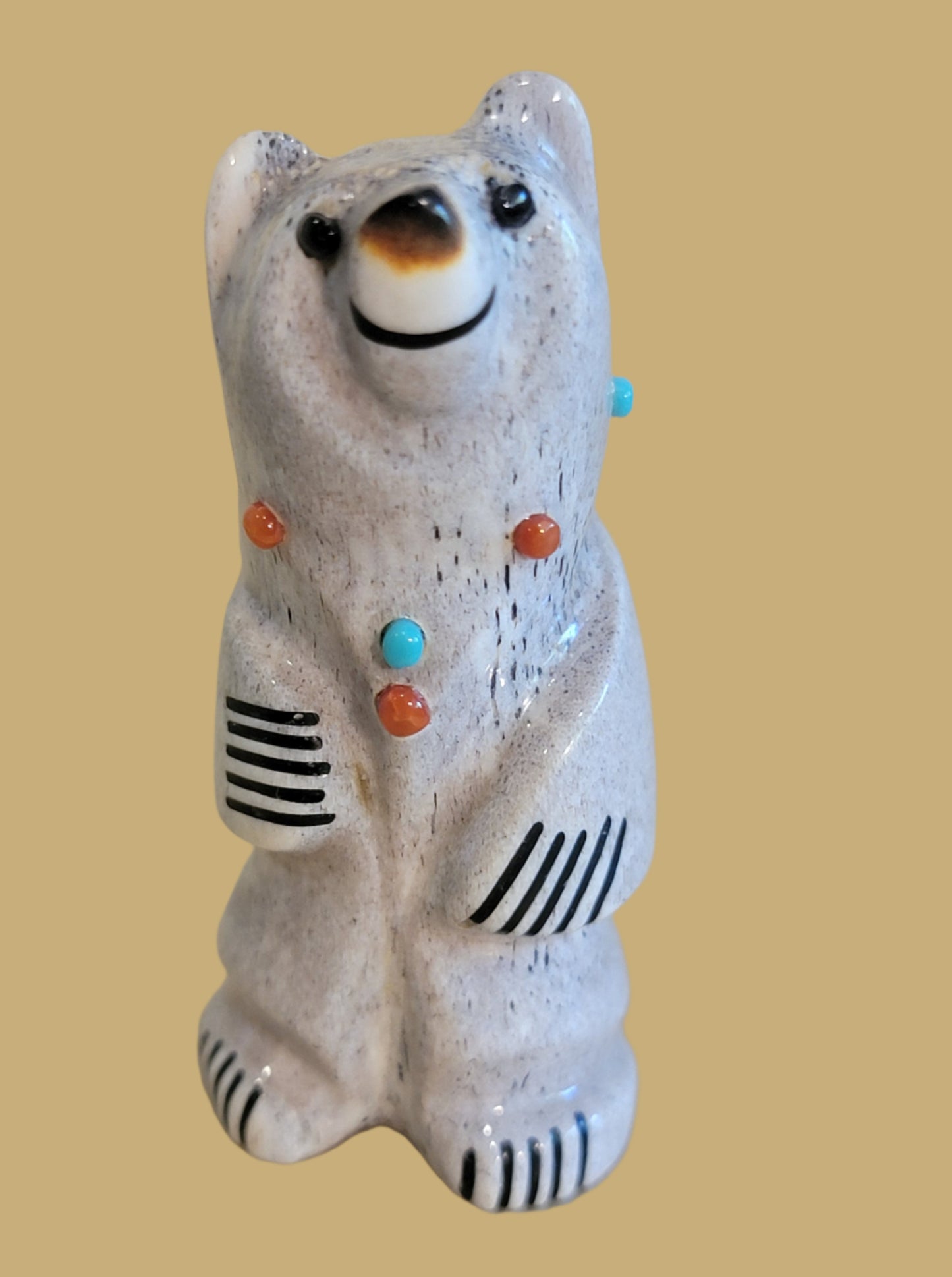 Burnished Antler Cutie Pie Bear Zuni Fetish