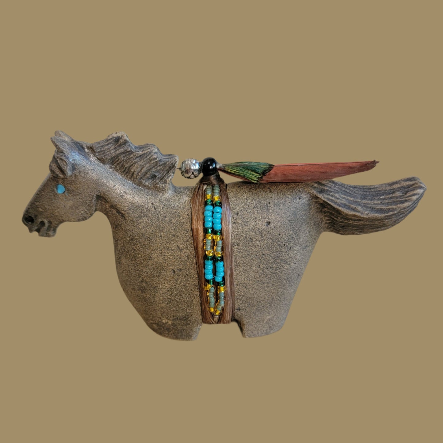 Beautiful and Powerful Navajo Horse on the Run Zuni Fetish