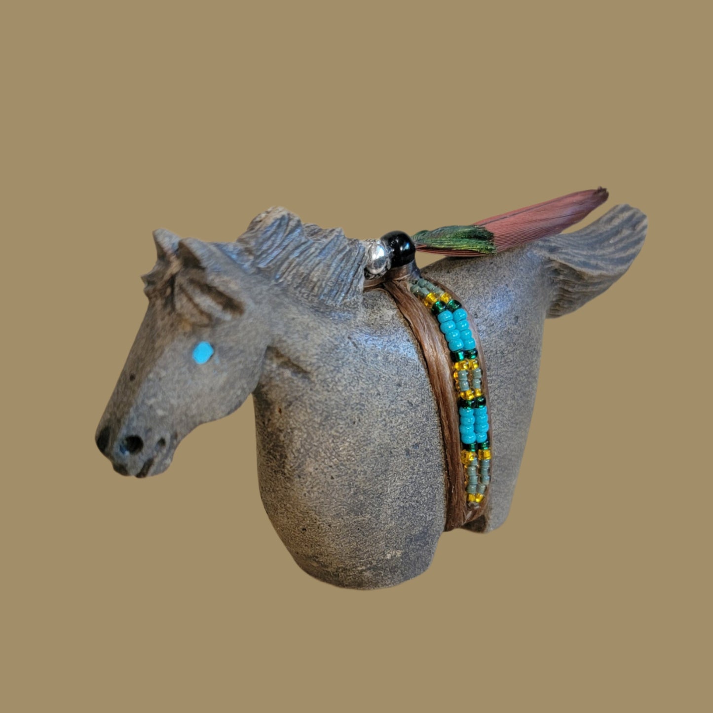 Beautiful and Powerful Navajo Horse on the Run Zuni Fetish