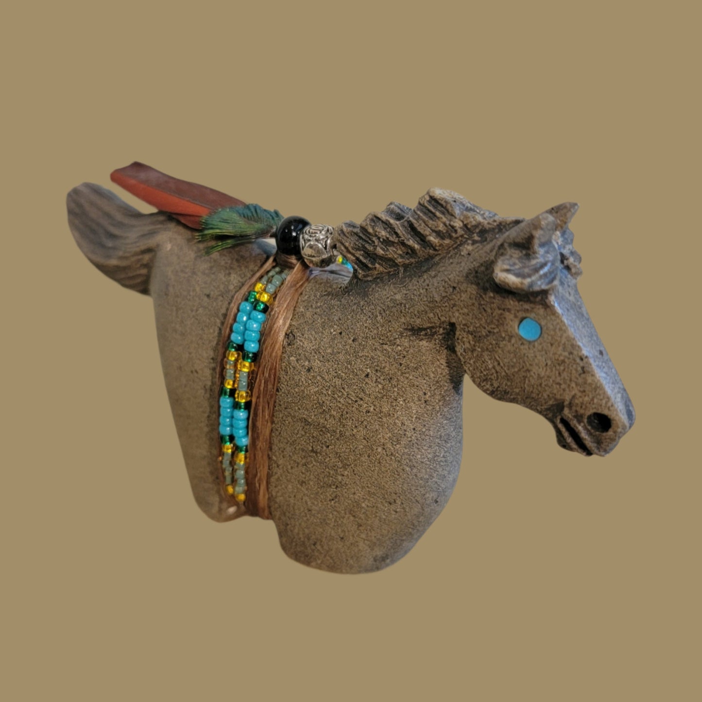 Beautiful and Powerful Navajo Horse on the Run Zuni Fetish