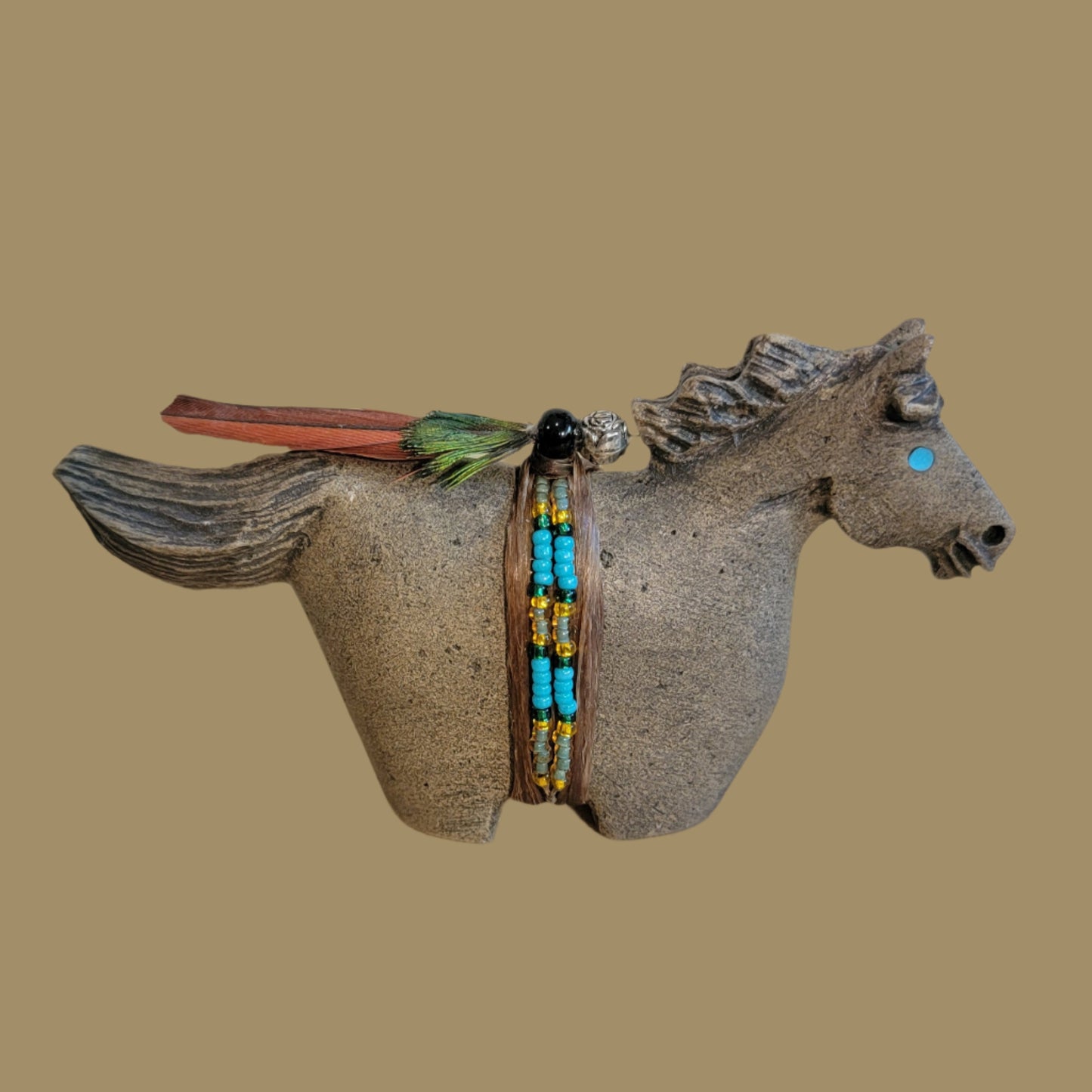 Beautiful and Powerful Navajo Horse on the Run Zuni Fetish